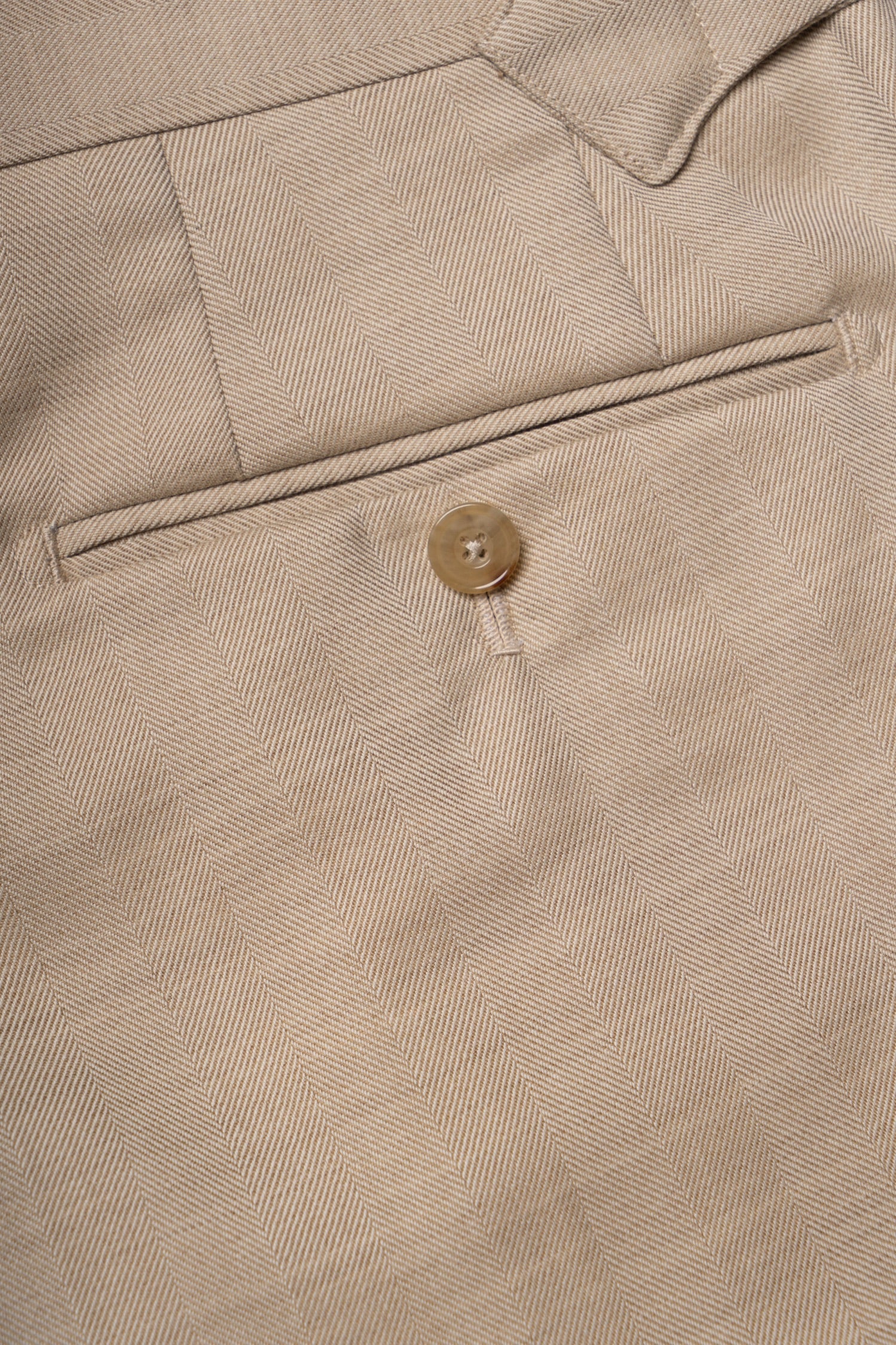 MTO Light Camel Herringbone 17 Micron 130s Suit #1025