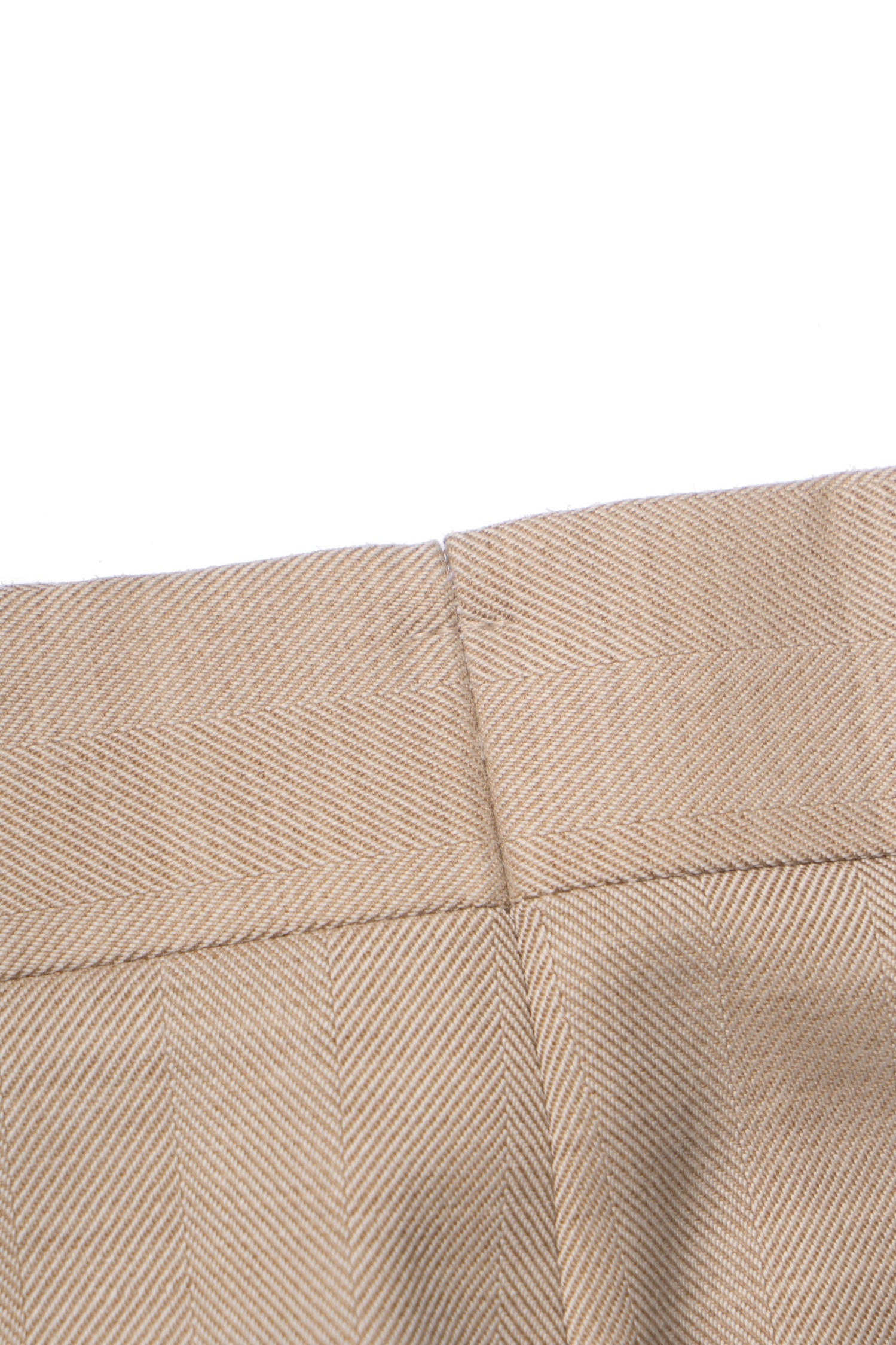 MTO Light Camel Herringbone 17 Micron 130s Suit #1025