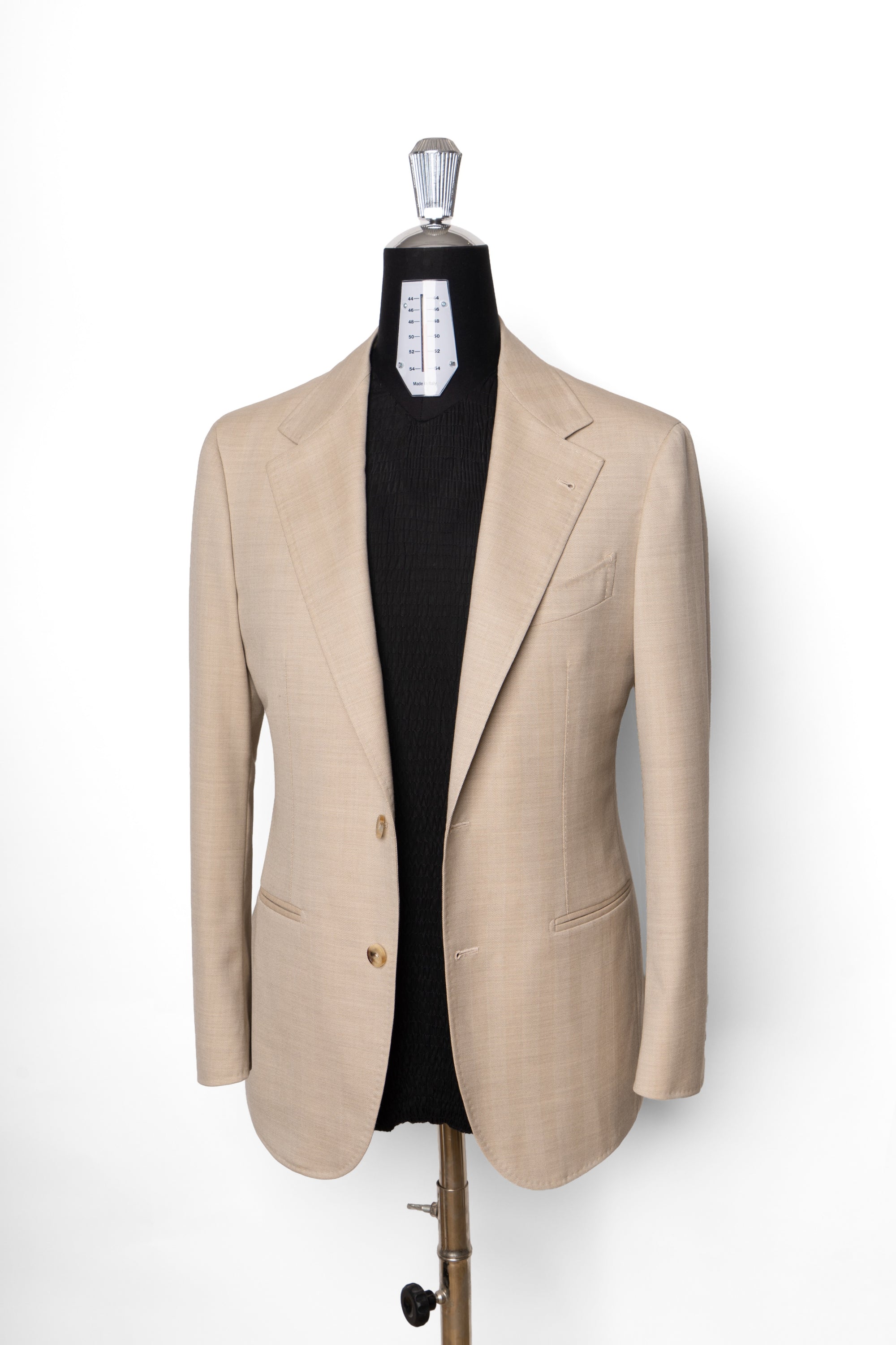 MTO Light Camel Herringbone 17 Micron 130s Suit #1025