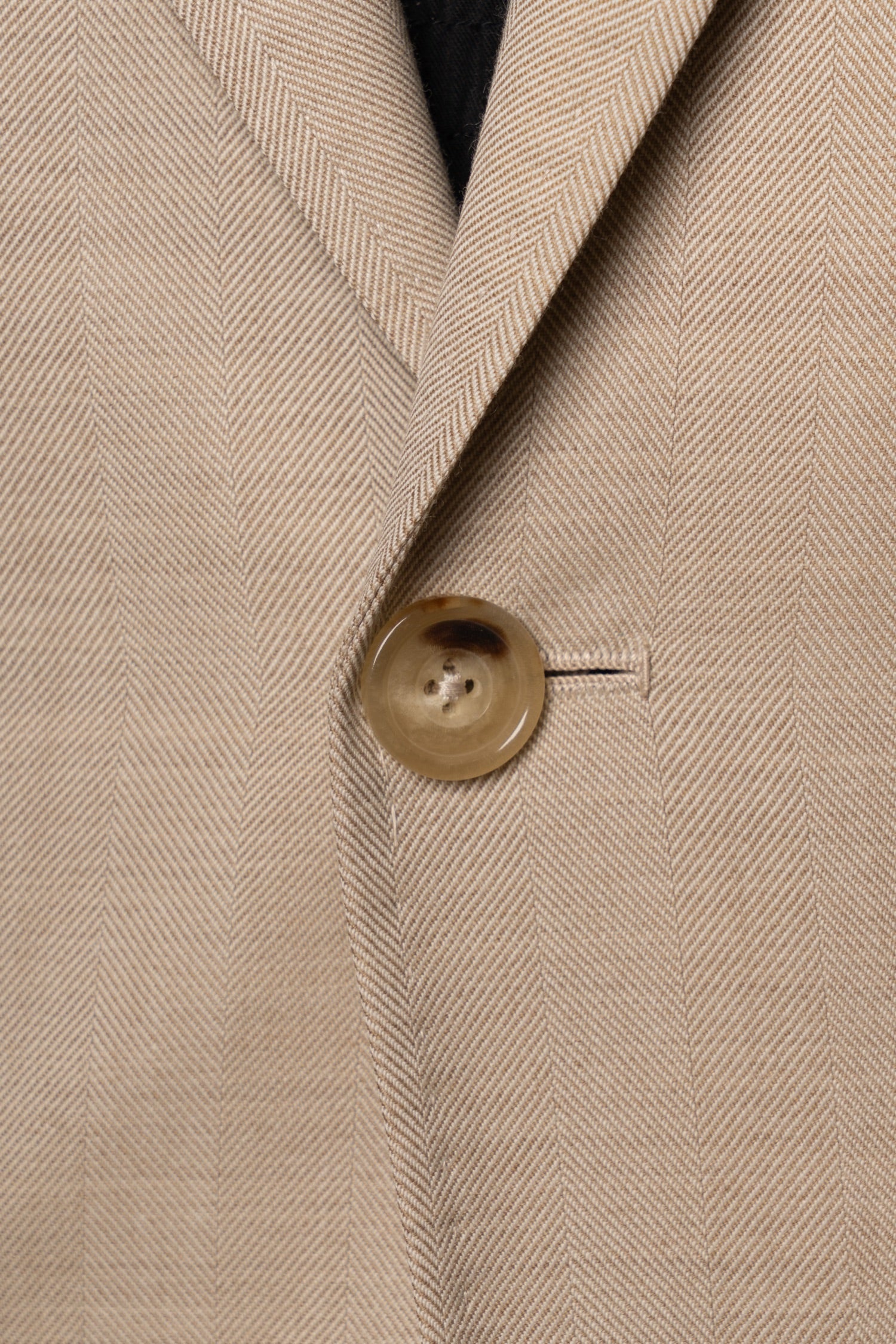 MTO Light Camel Herringbone 17 Micron 130s Suit #1025
