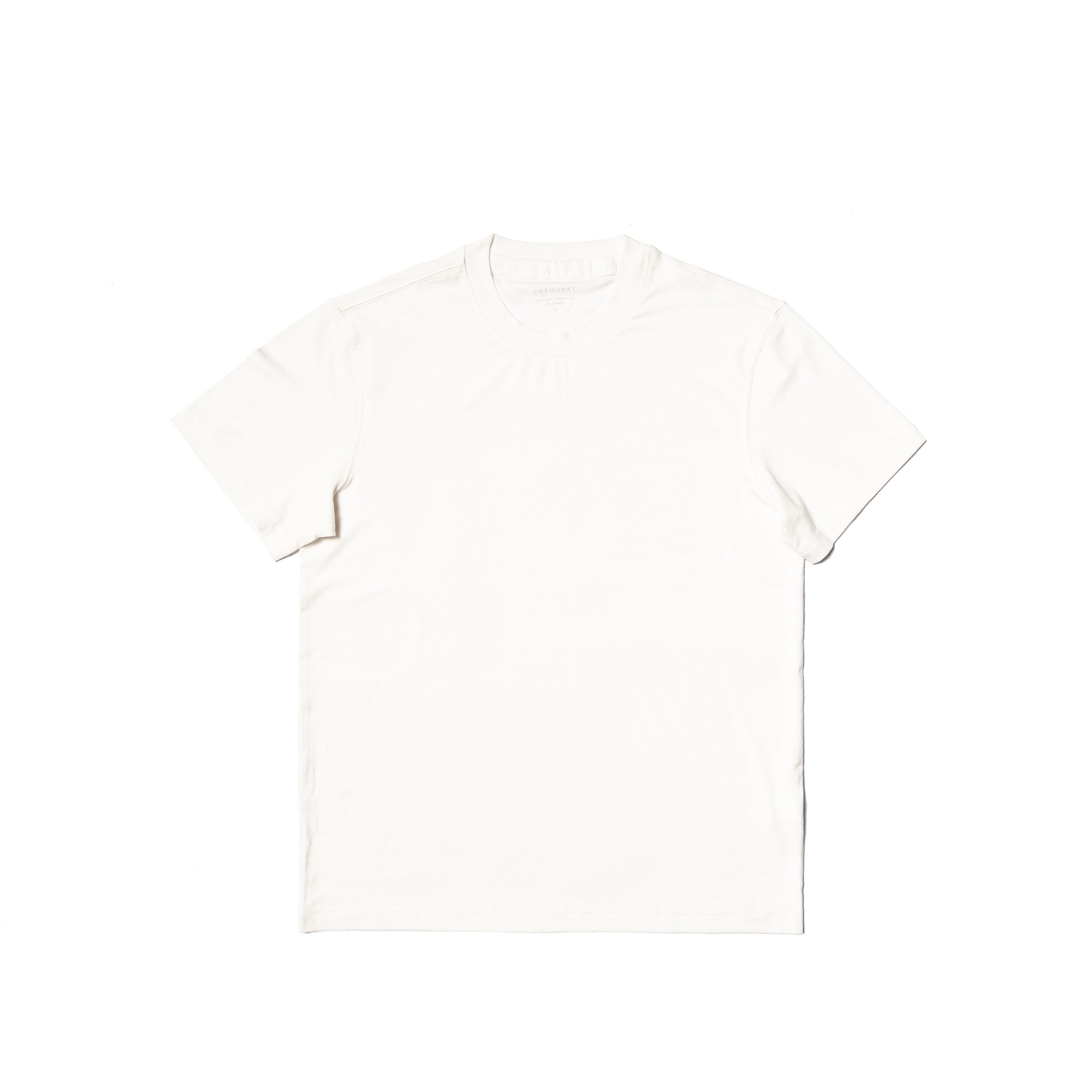 White/Yellow/Pale Blue/Pale Pink Linen Blending Short Sleeve T Shirt