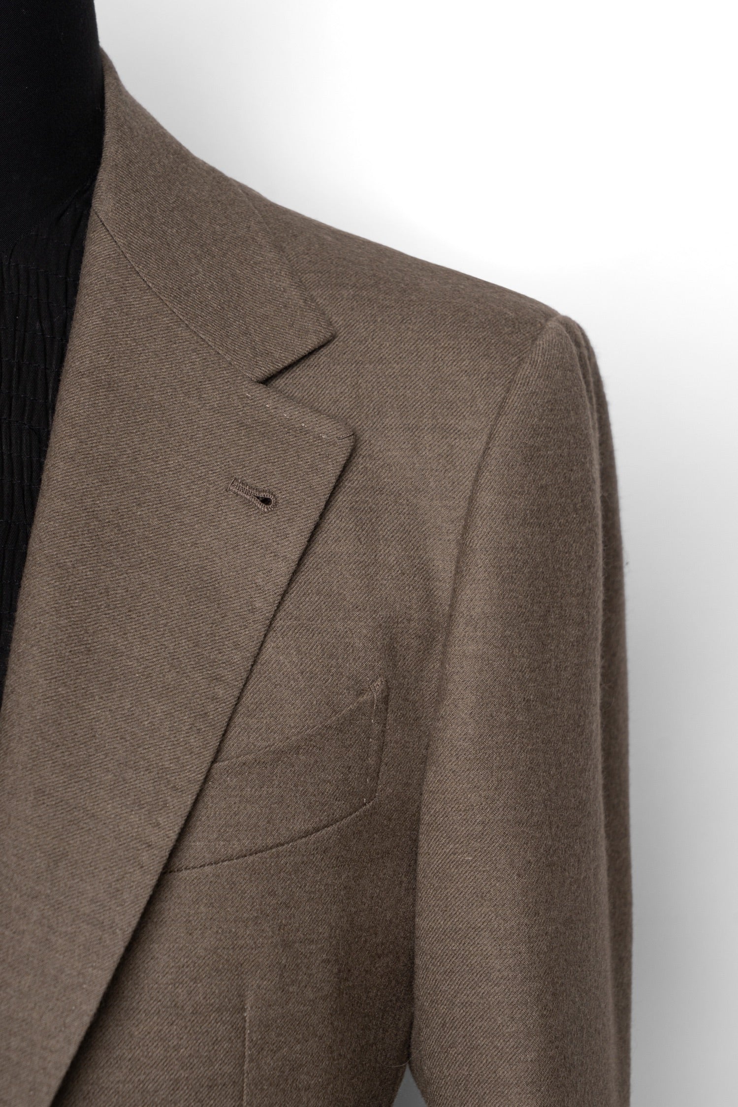MTO Mocha Twill 120s Worsted Flannel Suit #985