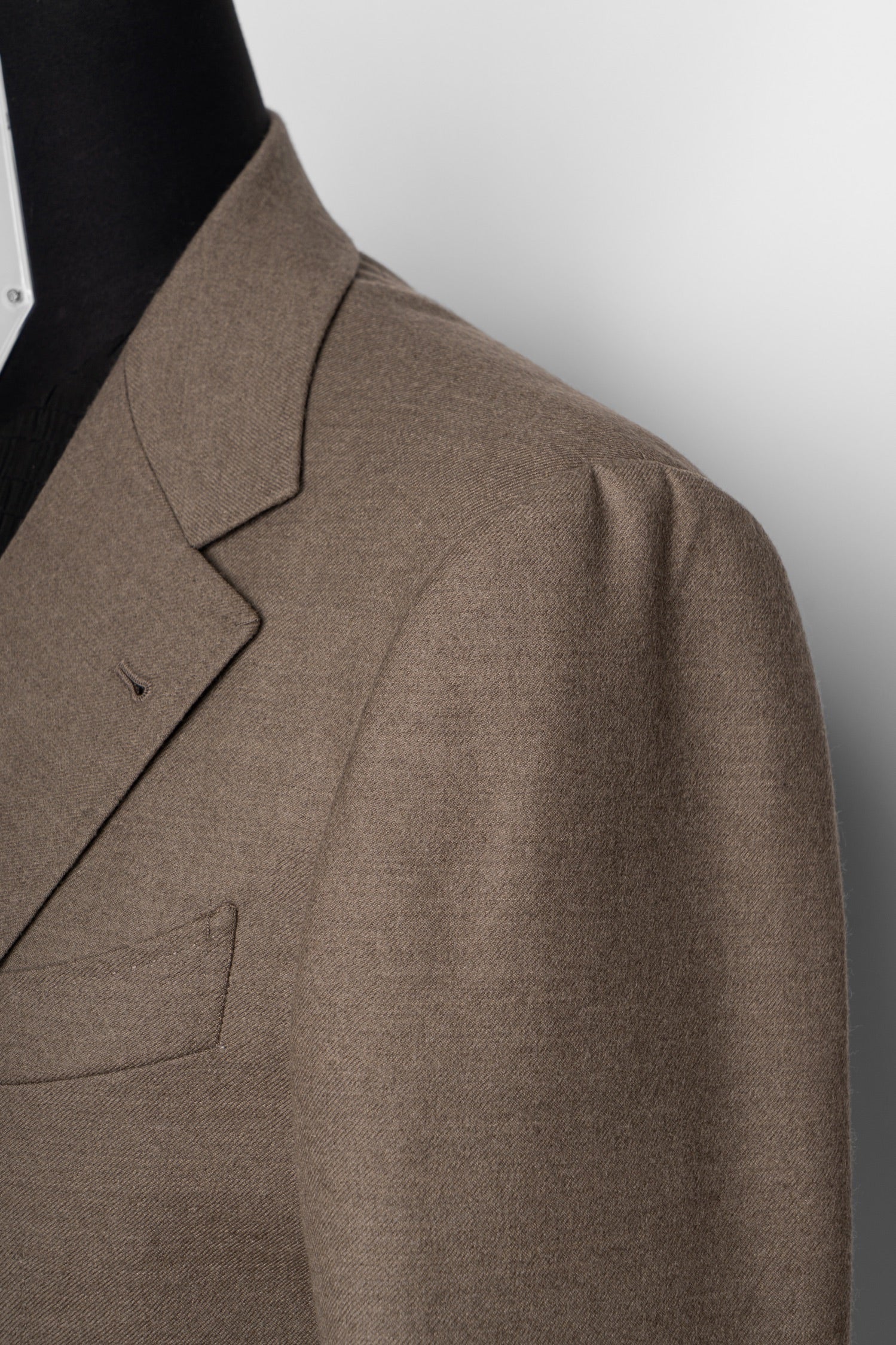 MTO Mocha Twill 120s Worsted Flannel Suit #985