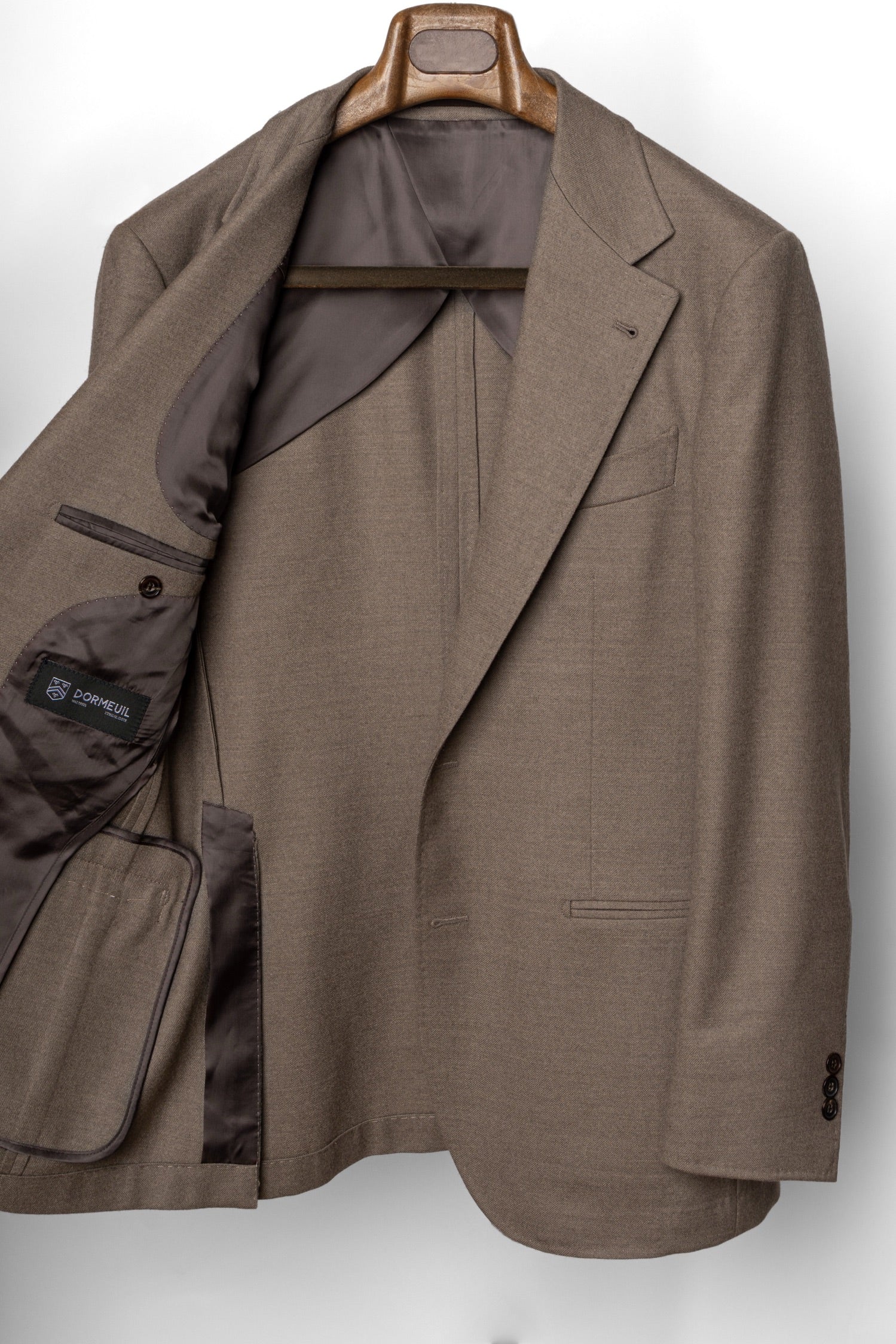 MTO Mocha Twill 120s Worsted Flannel Suit #985