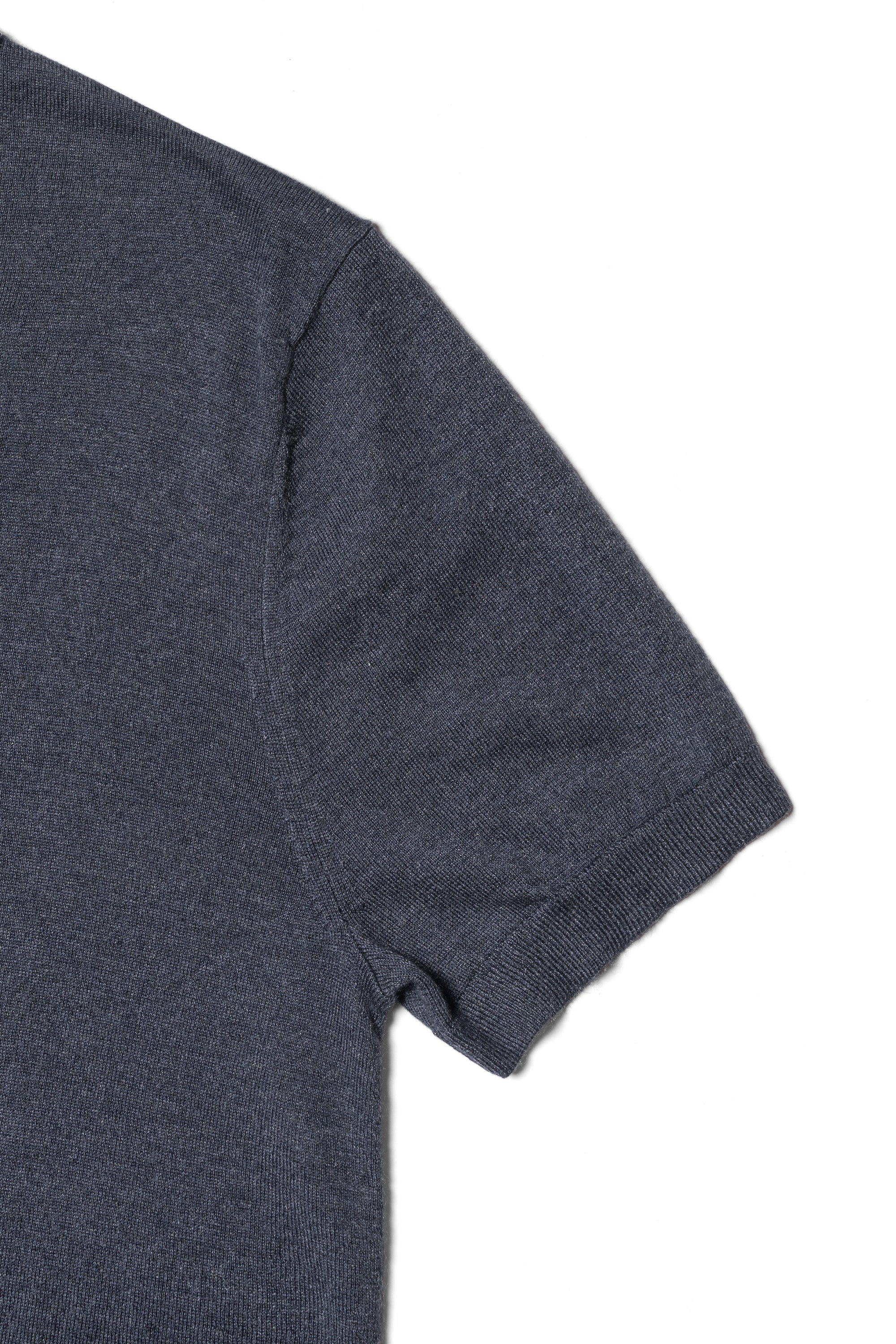 Violet / Foggy Blue Silk Cashmere Blending Knitted Crew Neck