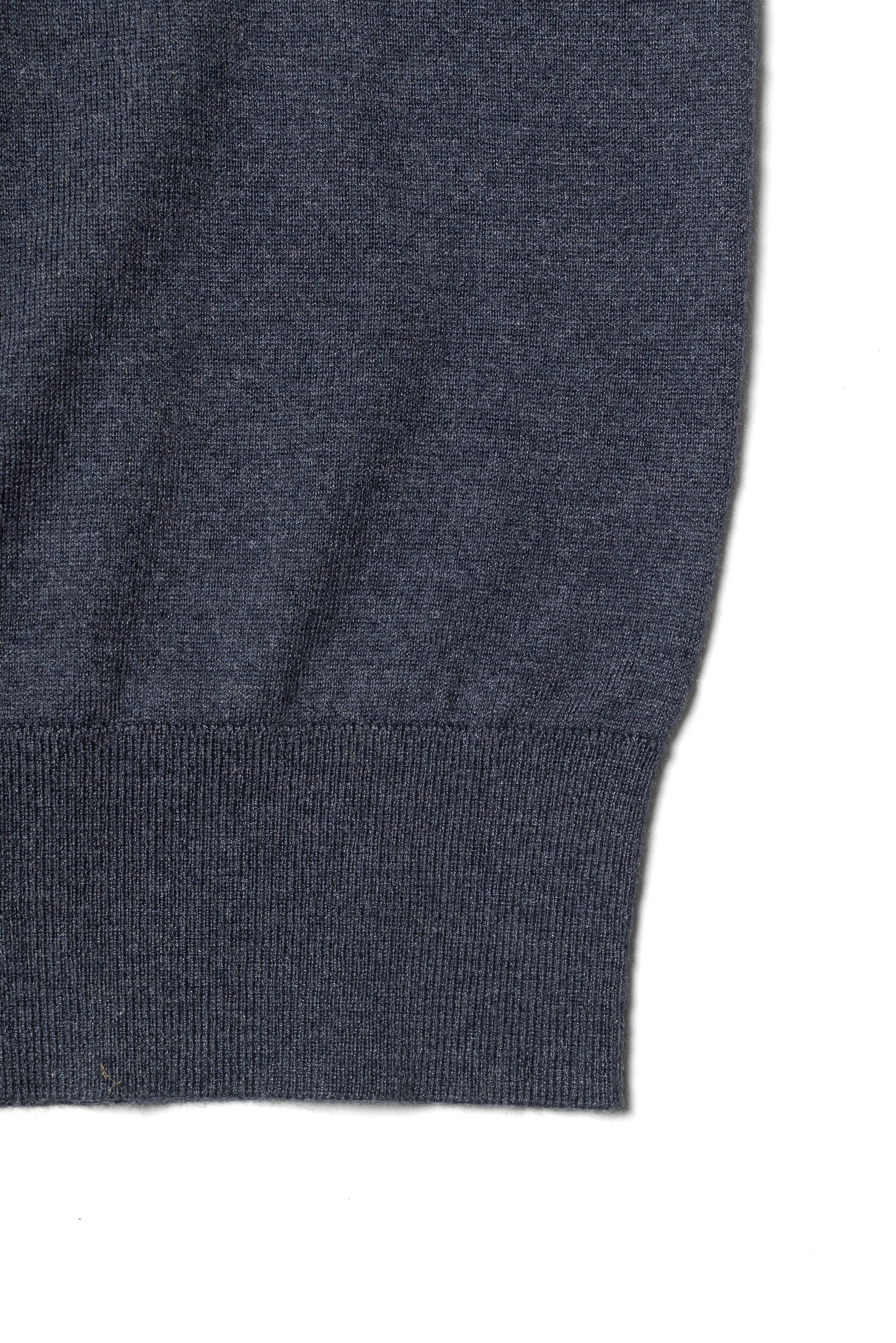 Violet / Foggy Blue Silk Cashmere Blending Knitted Crew Neck