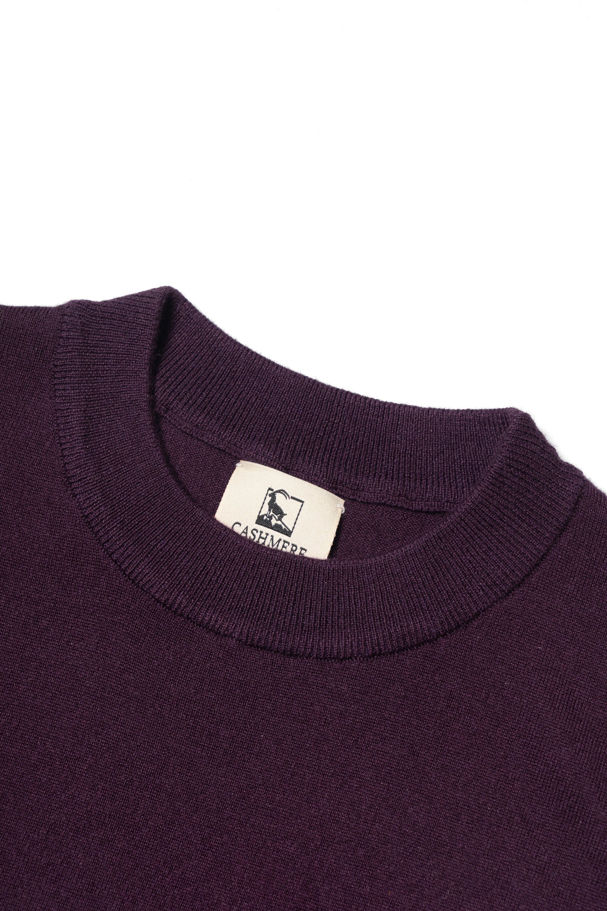Violet / Foggy Blue Silk Cashmere Blending Knitted Crew Neck