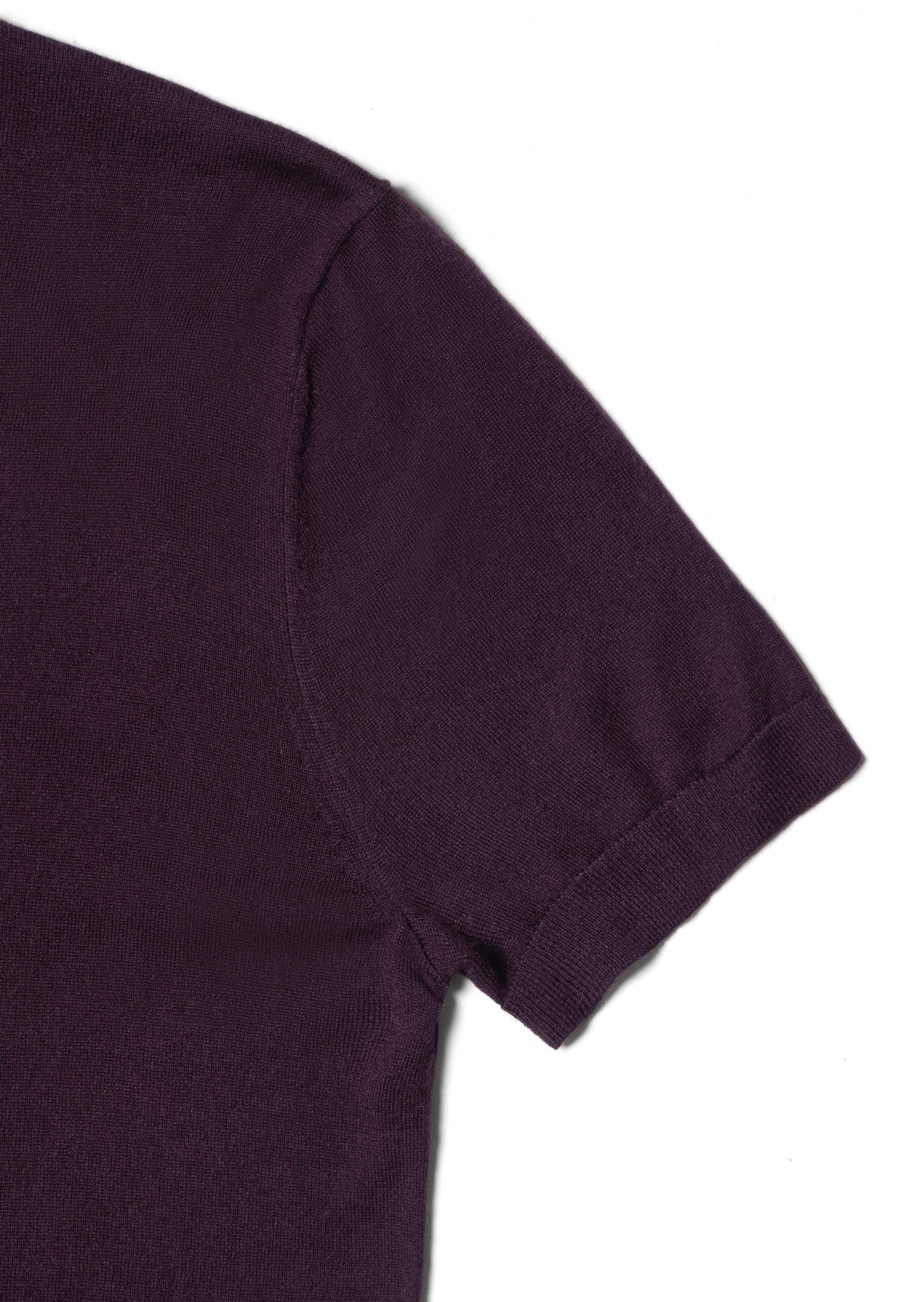 Violet / Foggy Blue Silk Cashmere Blending Knitted Crew Neck