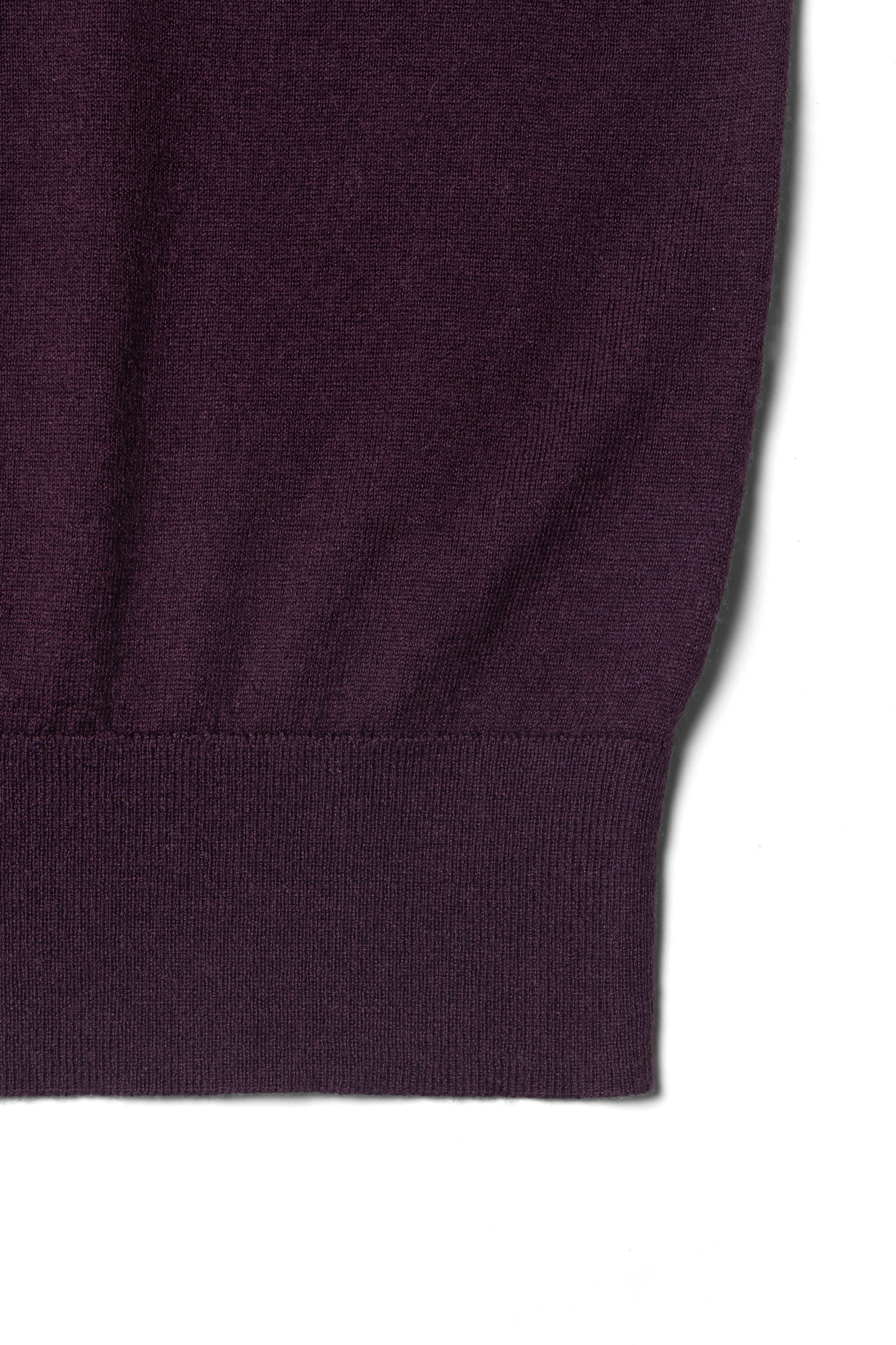 Violet / Foggy Blue Silk Cashmere Blending Knitted Crew Neck