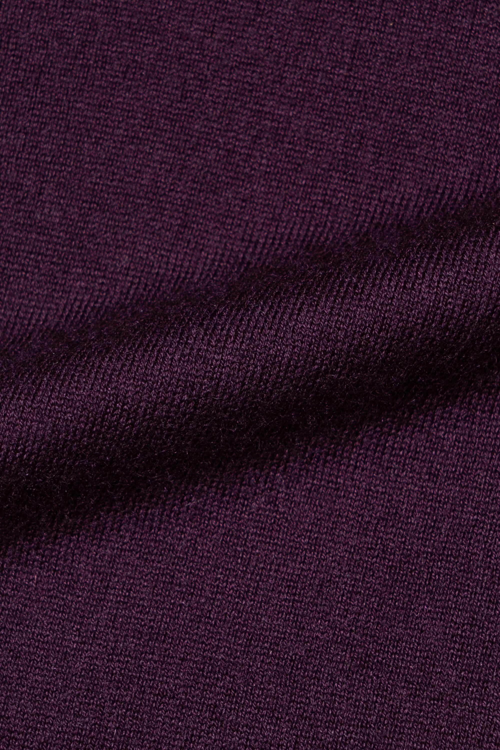 Violet / Foggy Blue Silk Cashmere Blending Knitted Crew Neck