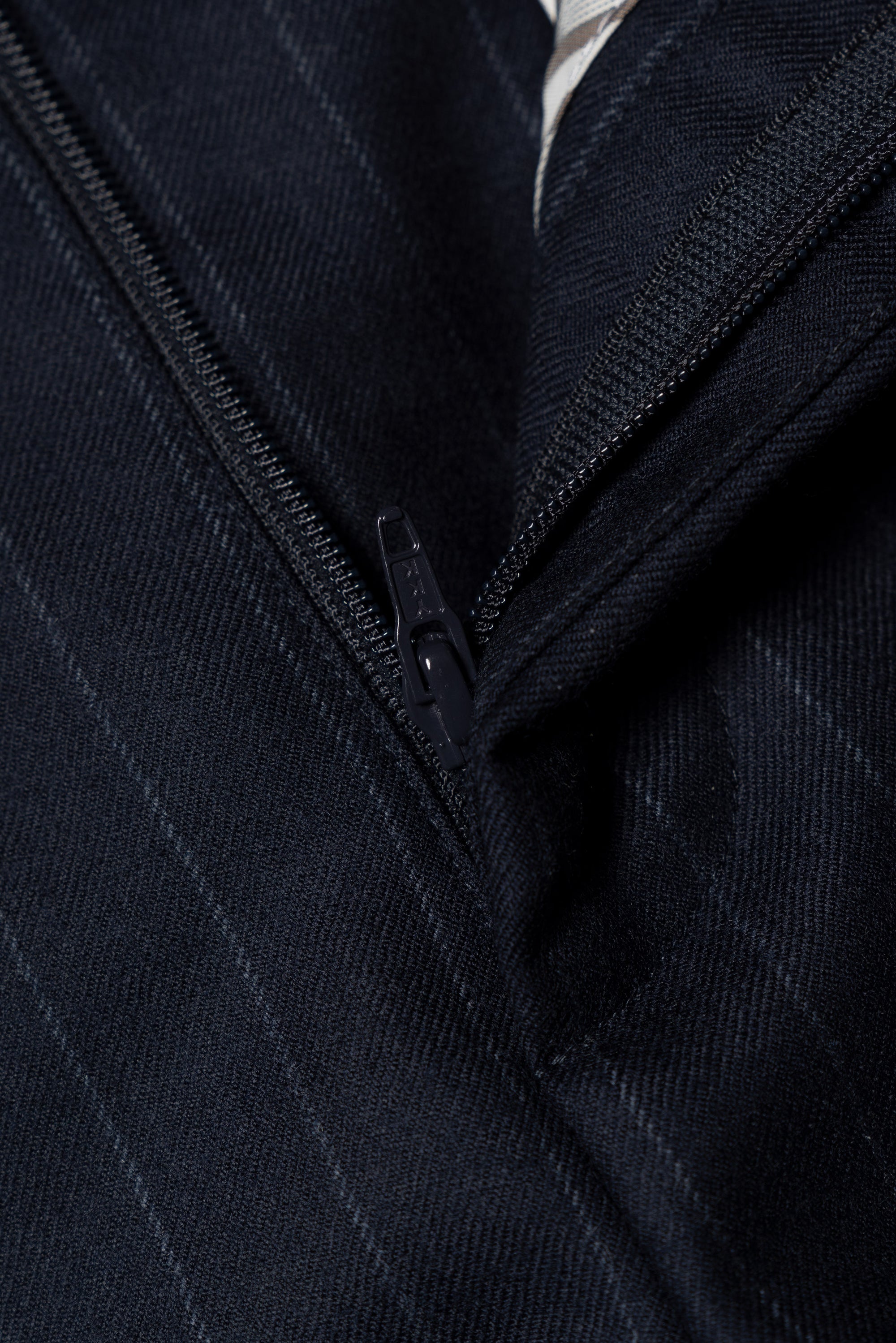 MTO Navy Chalkstripe Worsted Flannel Suit #241