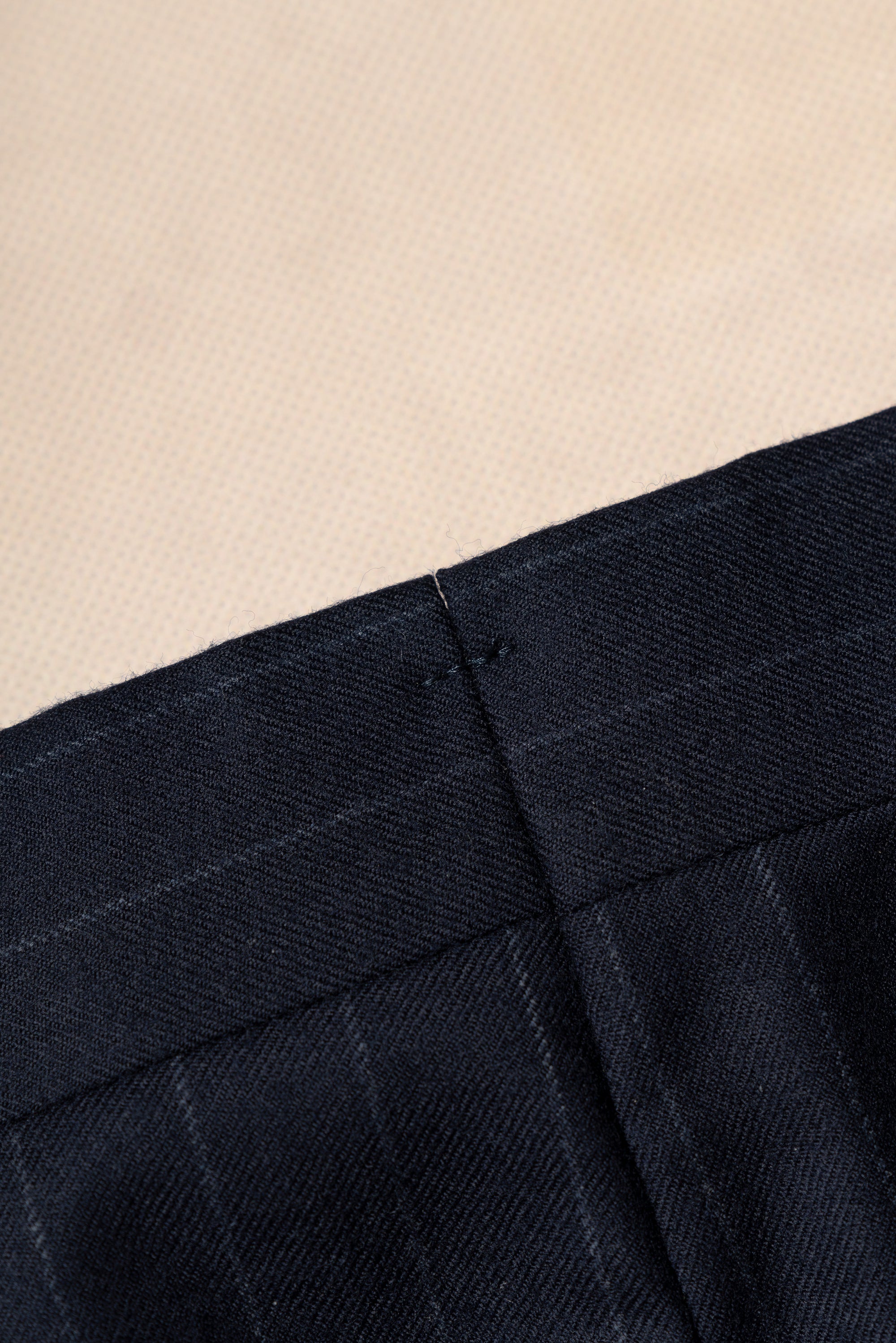 MTO Navy Chalkstripe Worsted Flannel Suit #241