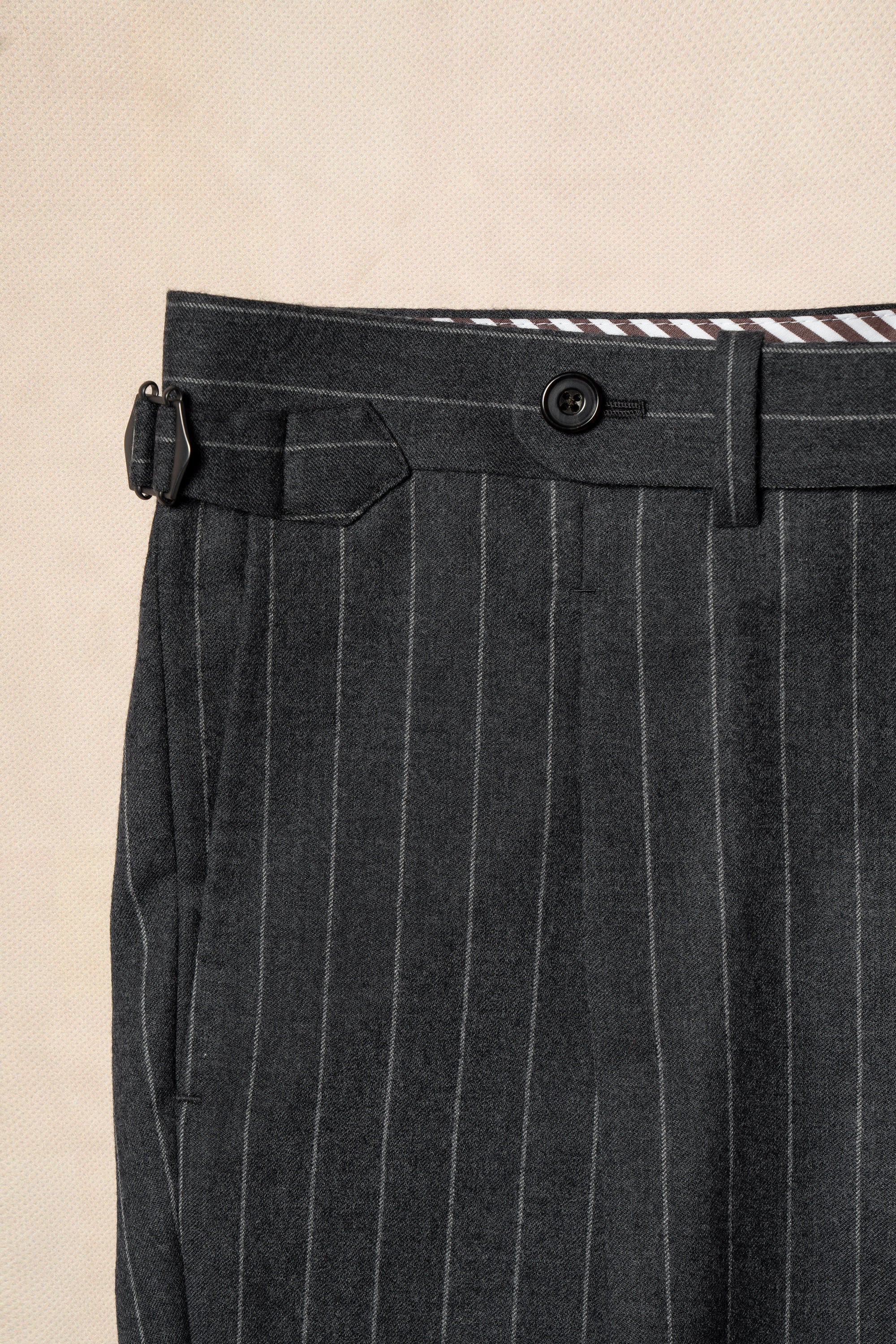 Grey Chalkstripe Flannel Suit #240