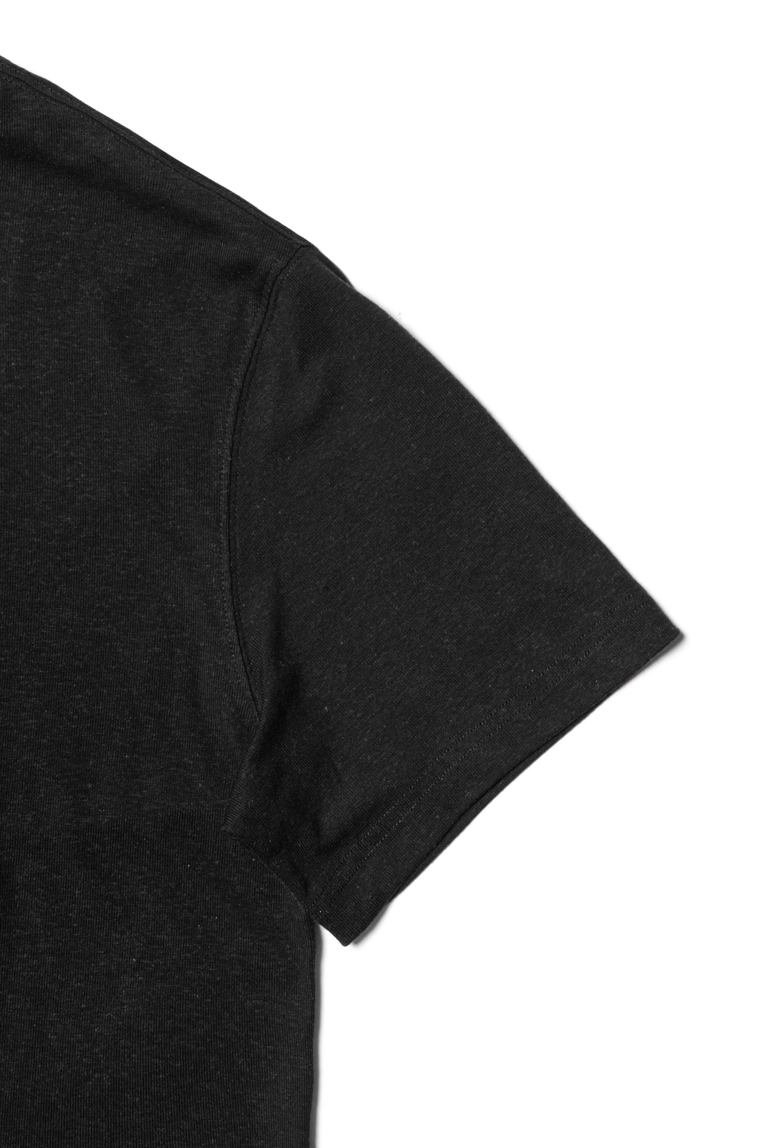 Ivory/Black/Navy Linen Blending Short Sleeve T Shirt