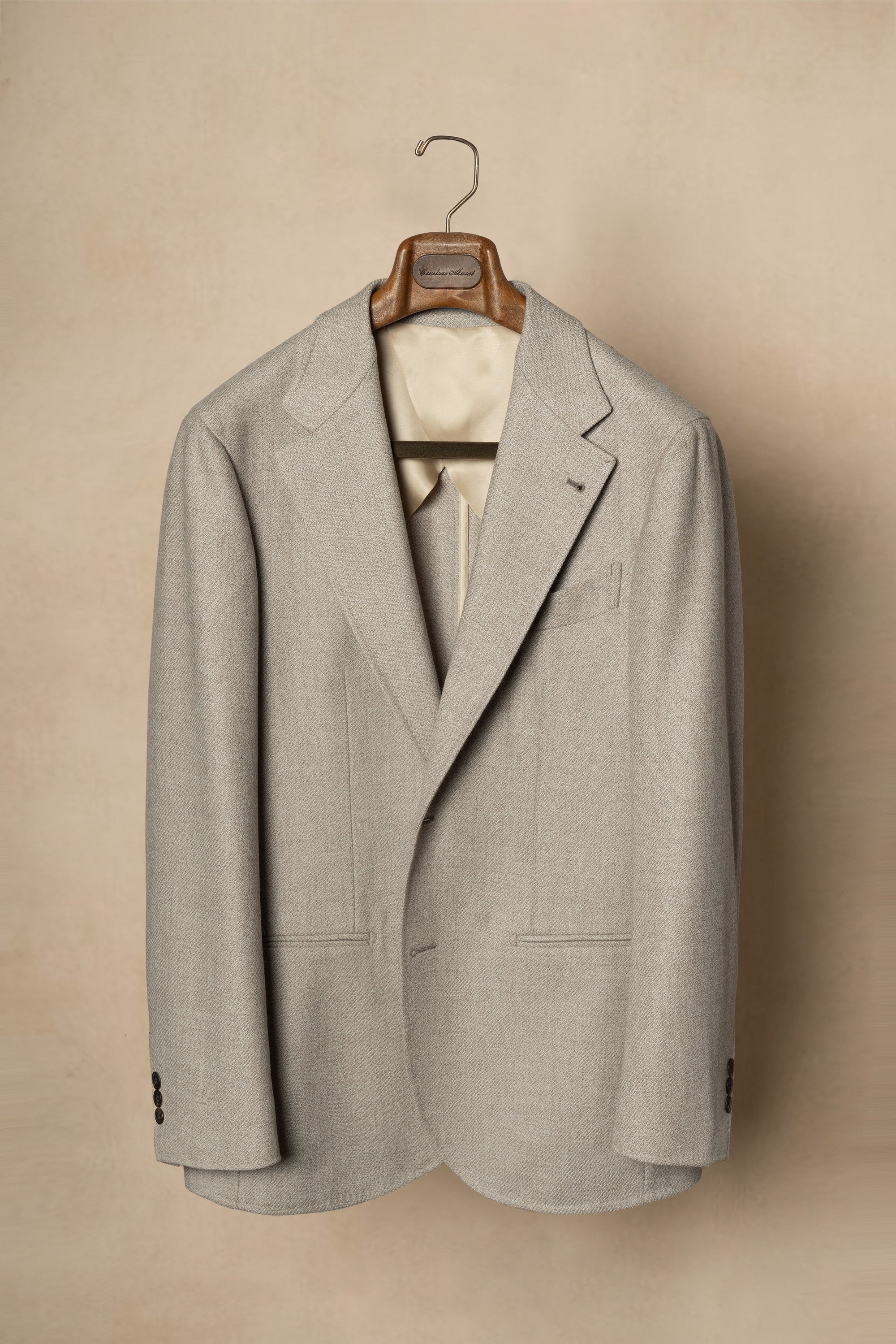 MTO Oatmeal Undyed Wool Jacket #244