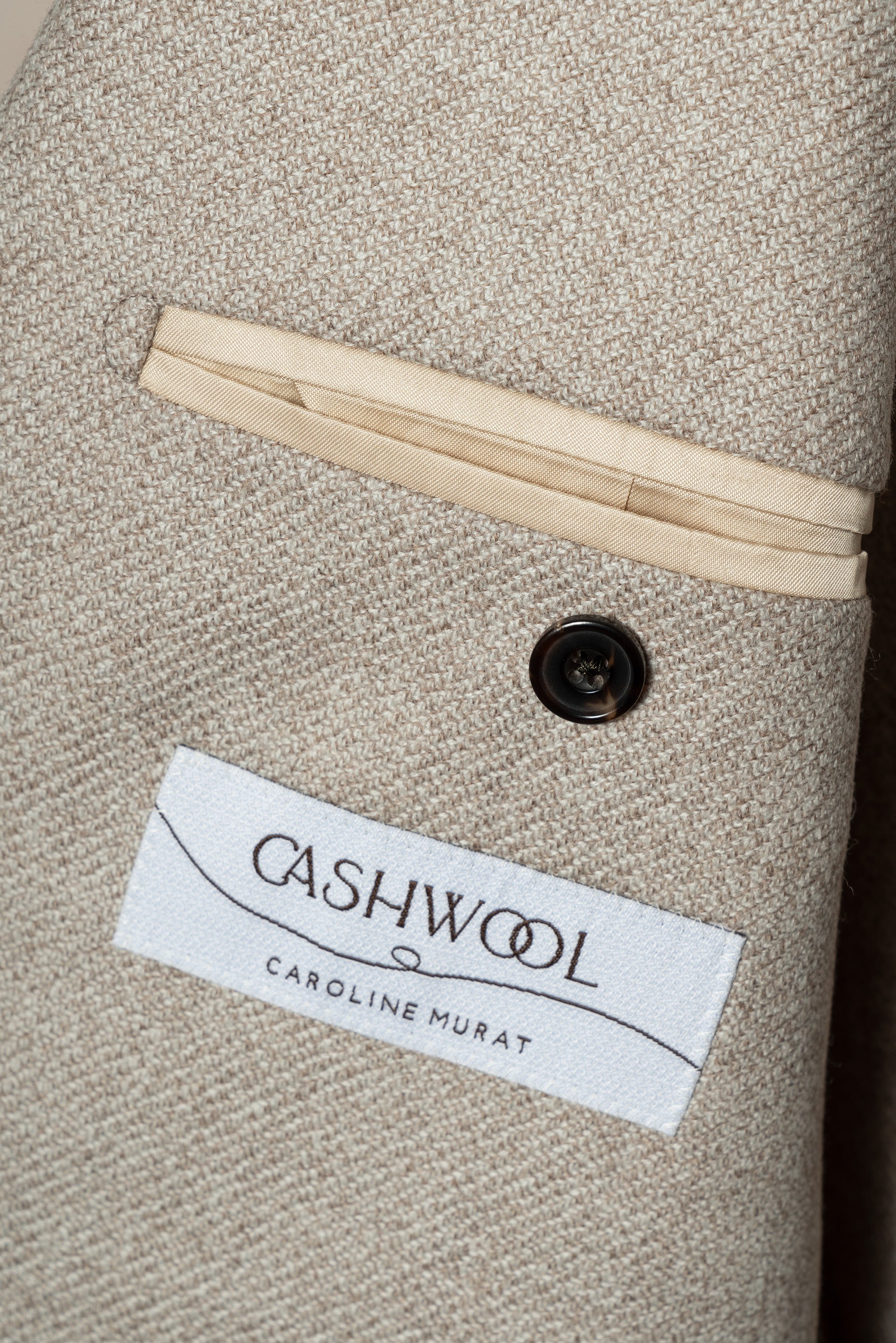 MTO Oatmeal Undyed Wool Jacket #244