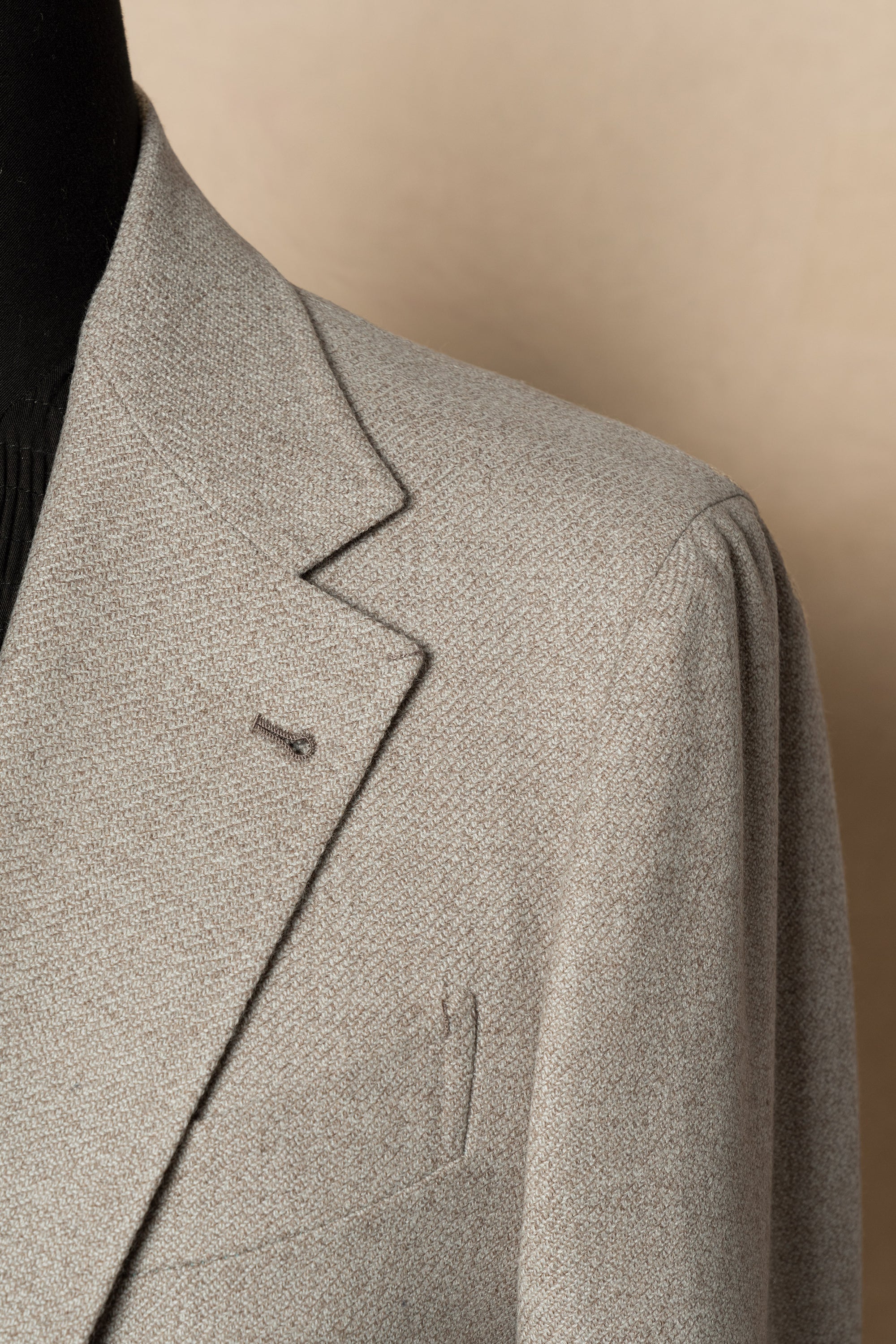 MTO Oatmeal Undyed Wool Jacket #244