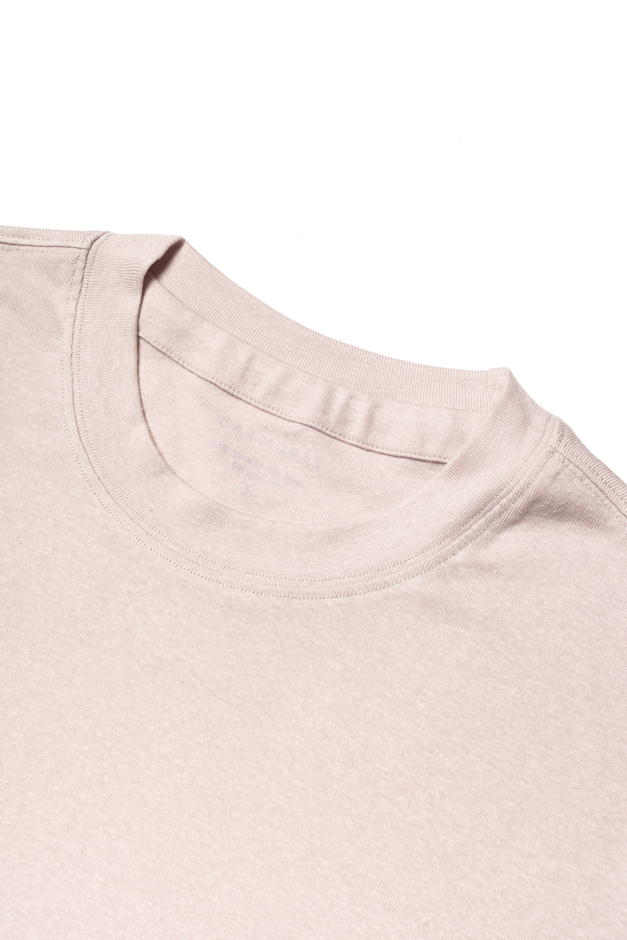 White/Yellow/Pale Blue/Pale Pink Linen Blending Short Sleeve T Shirt