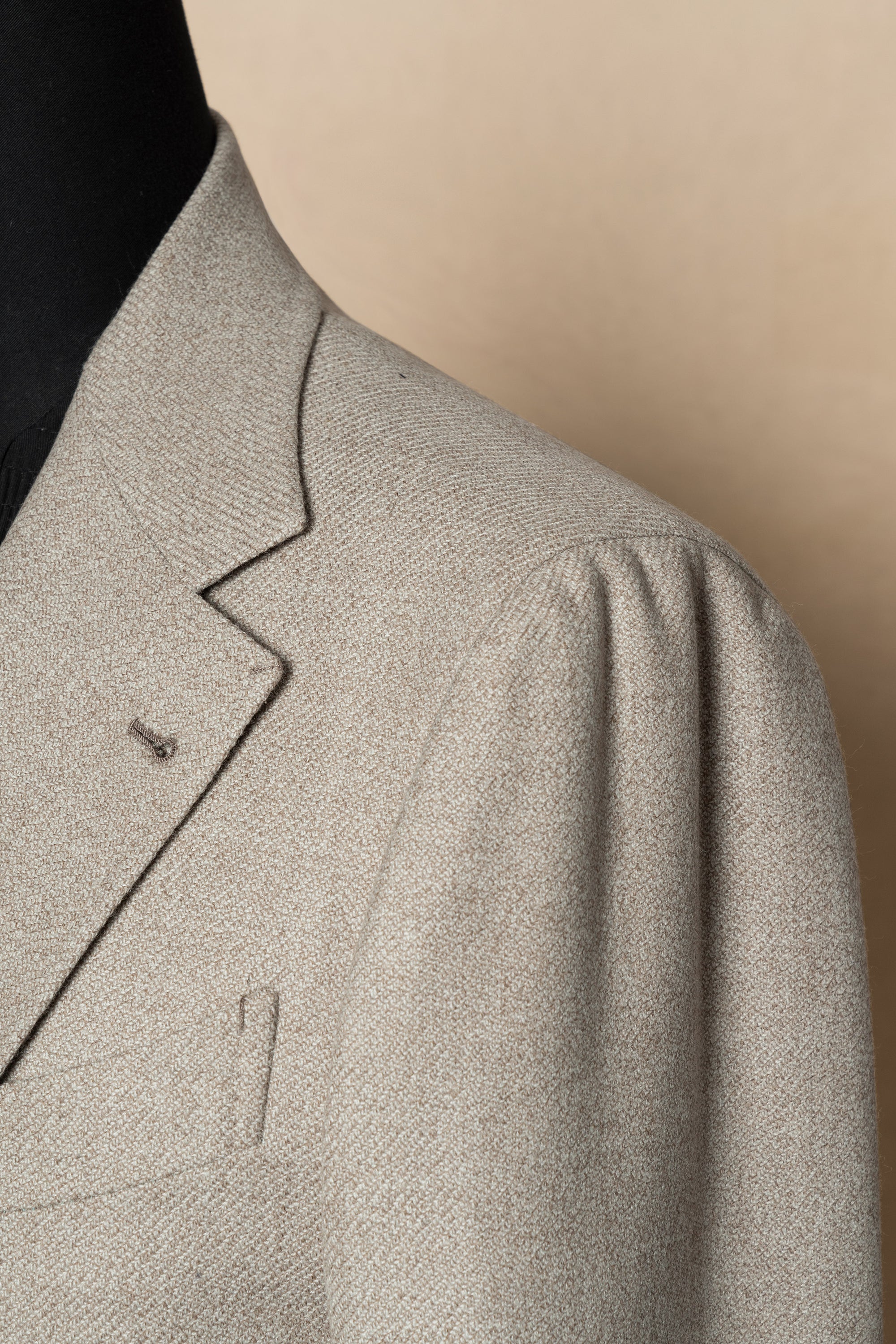 MTO Oatmeal Undyed Wool Jacket #244