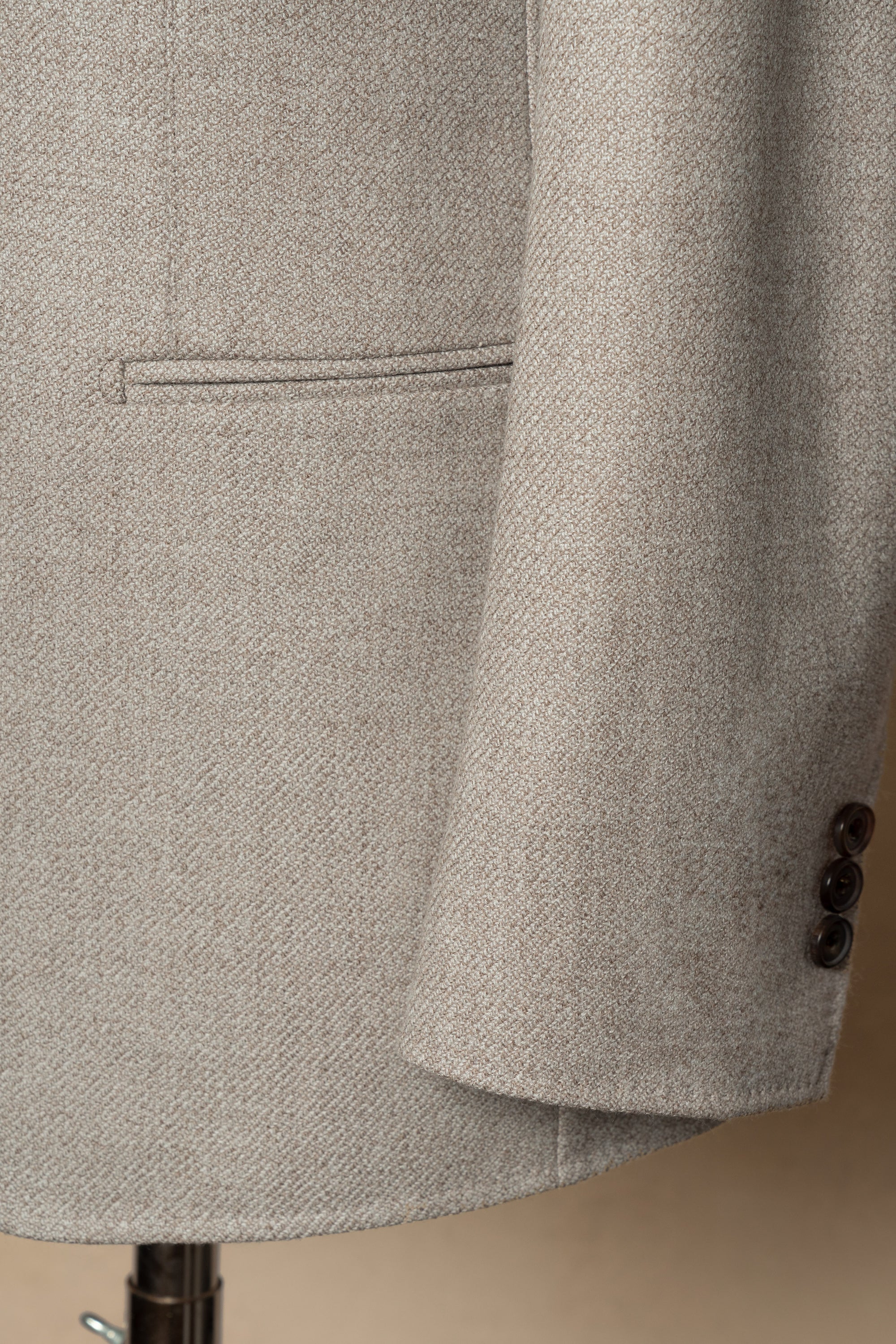 MTO Oatmeal Undyed Wool Jacket #244