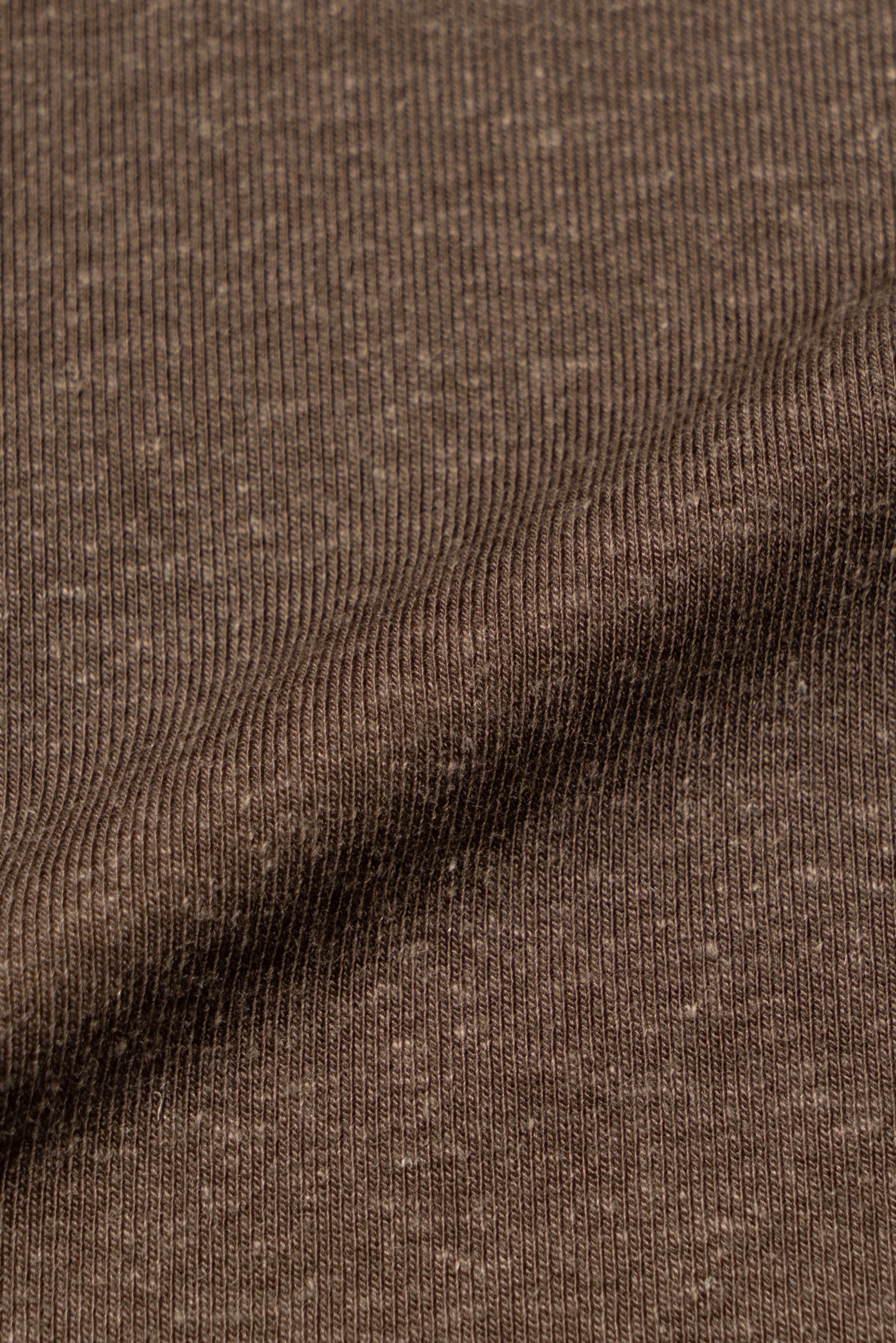 Moss/Brown/Light Khaki Linen Blending Short Sleeve T Shirt