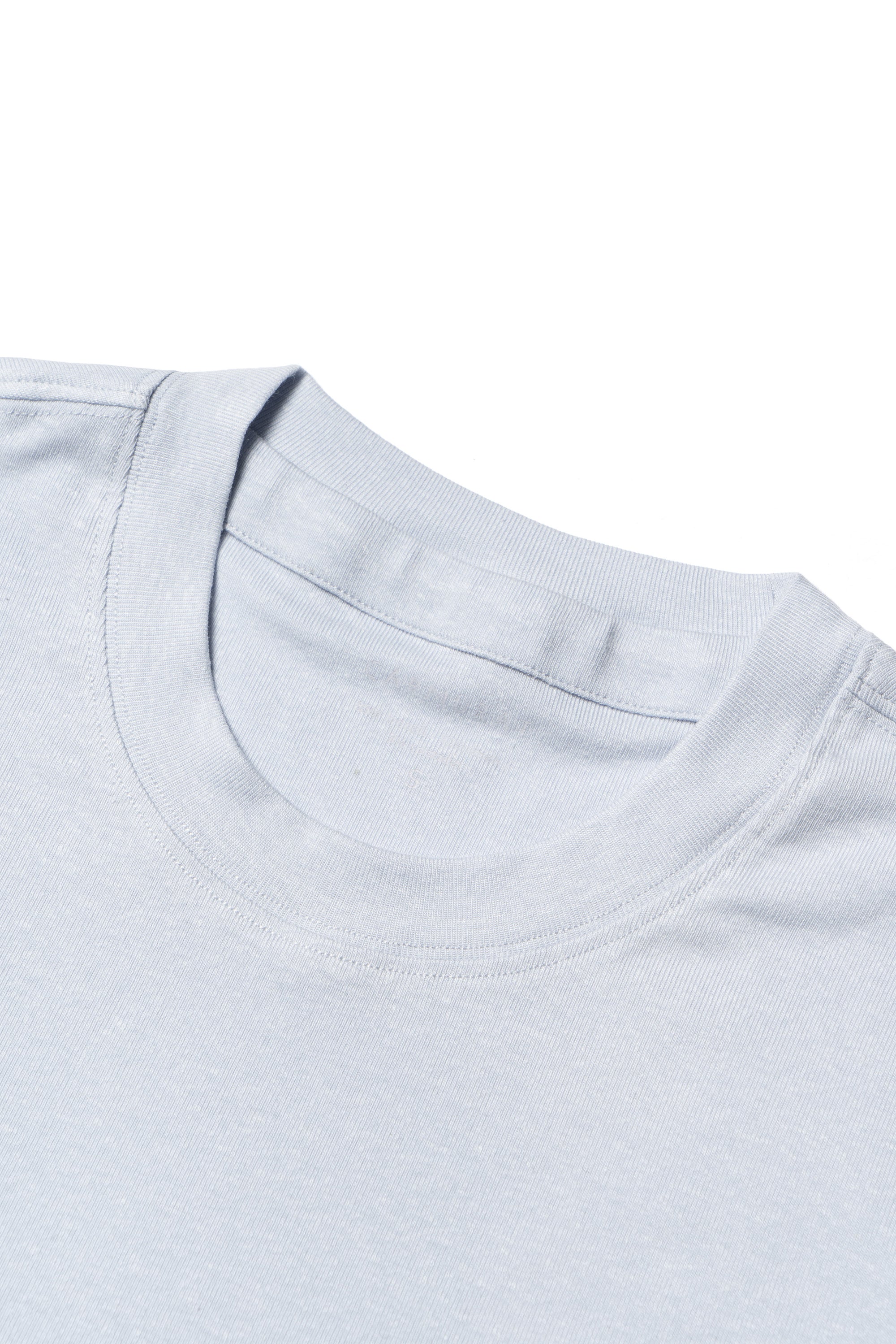 White/Yellow/Pale Blue/Pale Pink Linen Blending Short Sleeve T Shirt