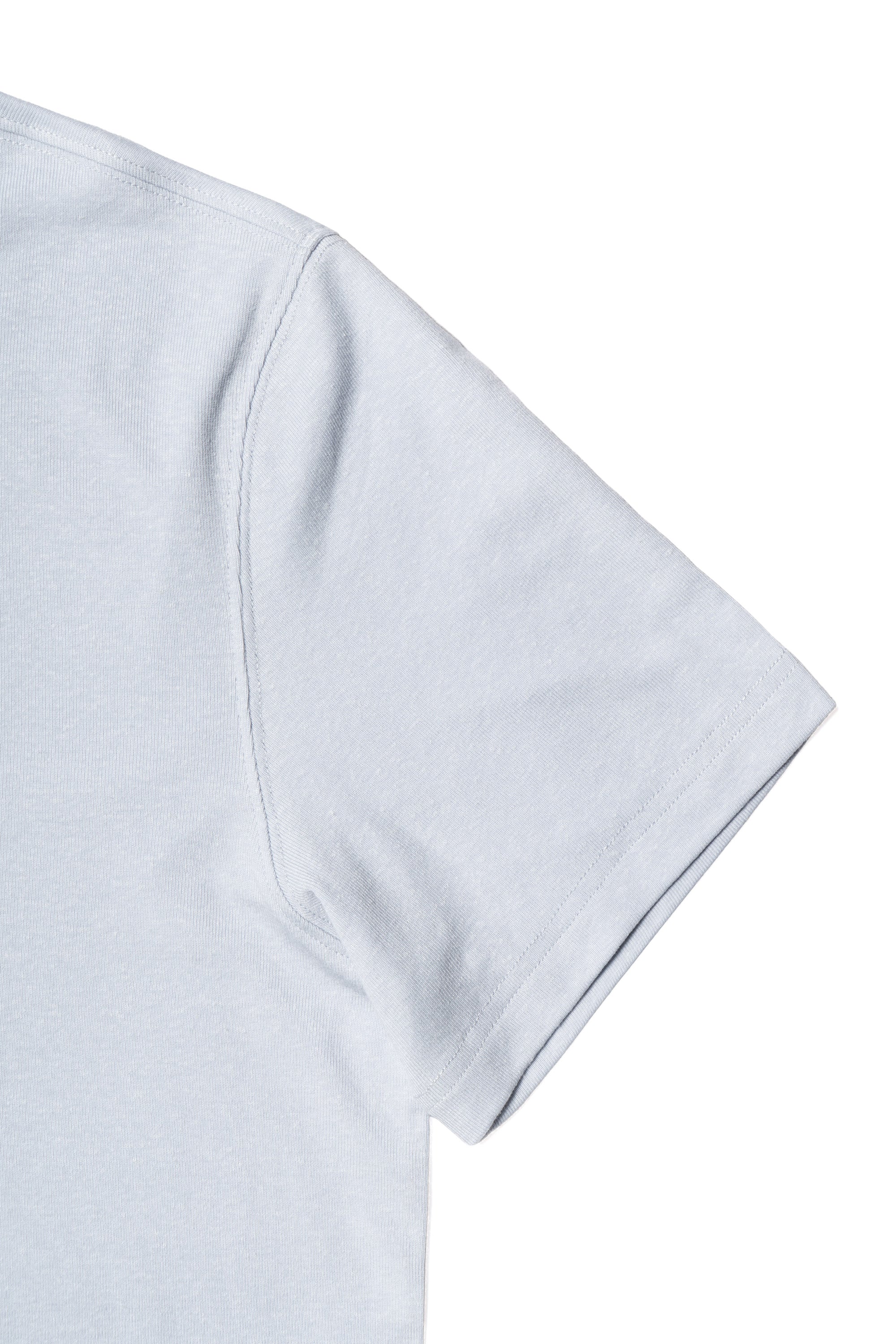 White/Yellow/Pale Blue/Pale Pink Linen Blending Short Sleeve T Shirt
