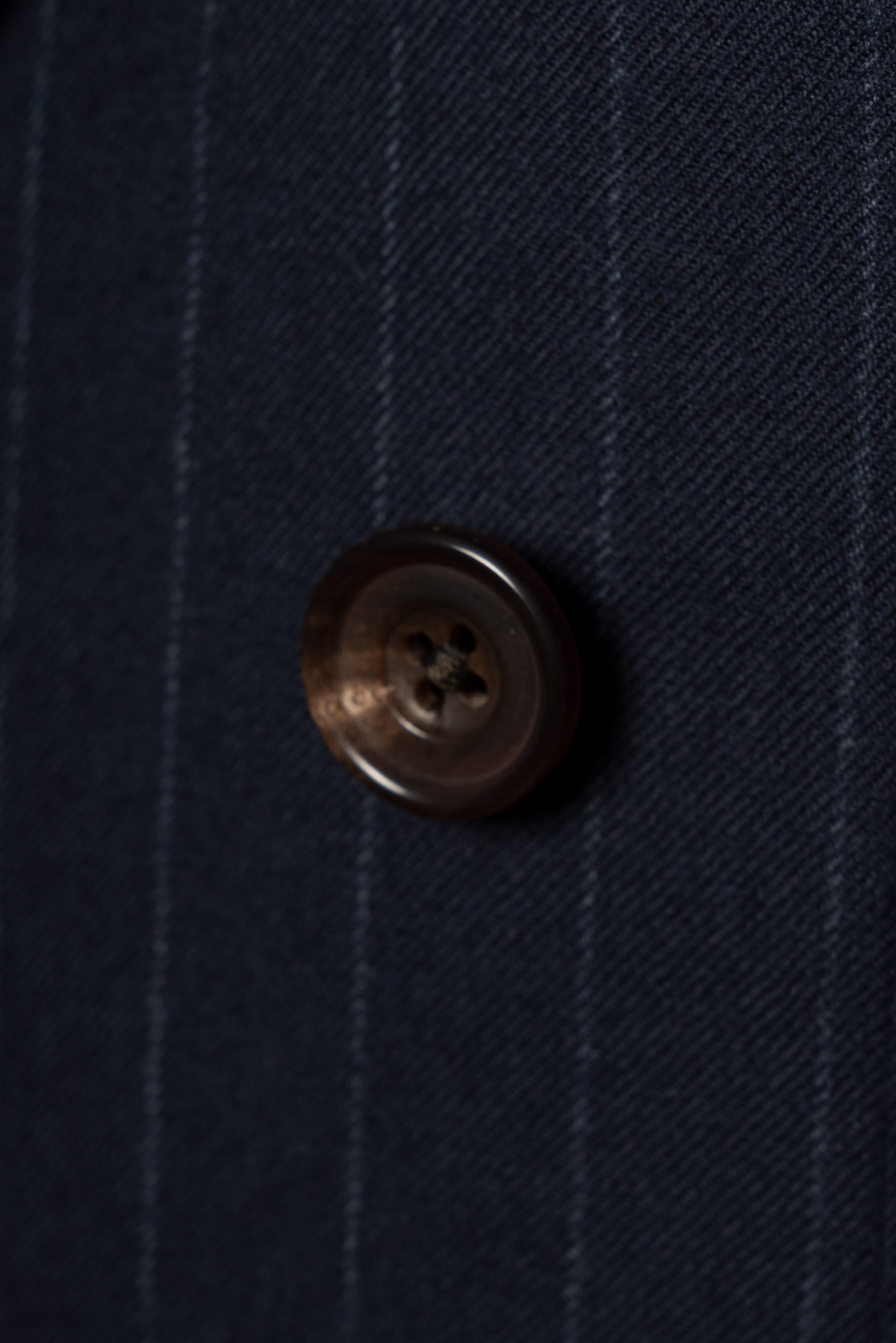 MTO Navy Chalkstripe Worsted Flannel Suit #241