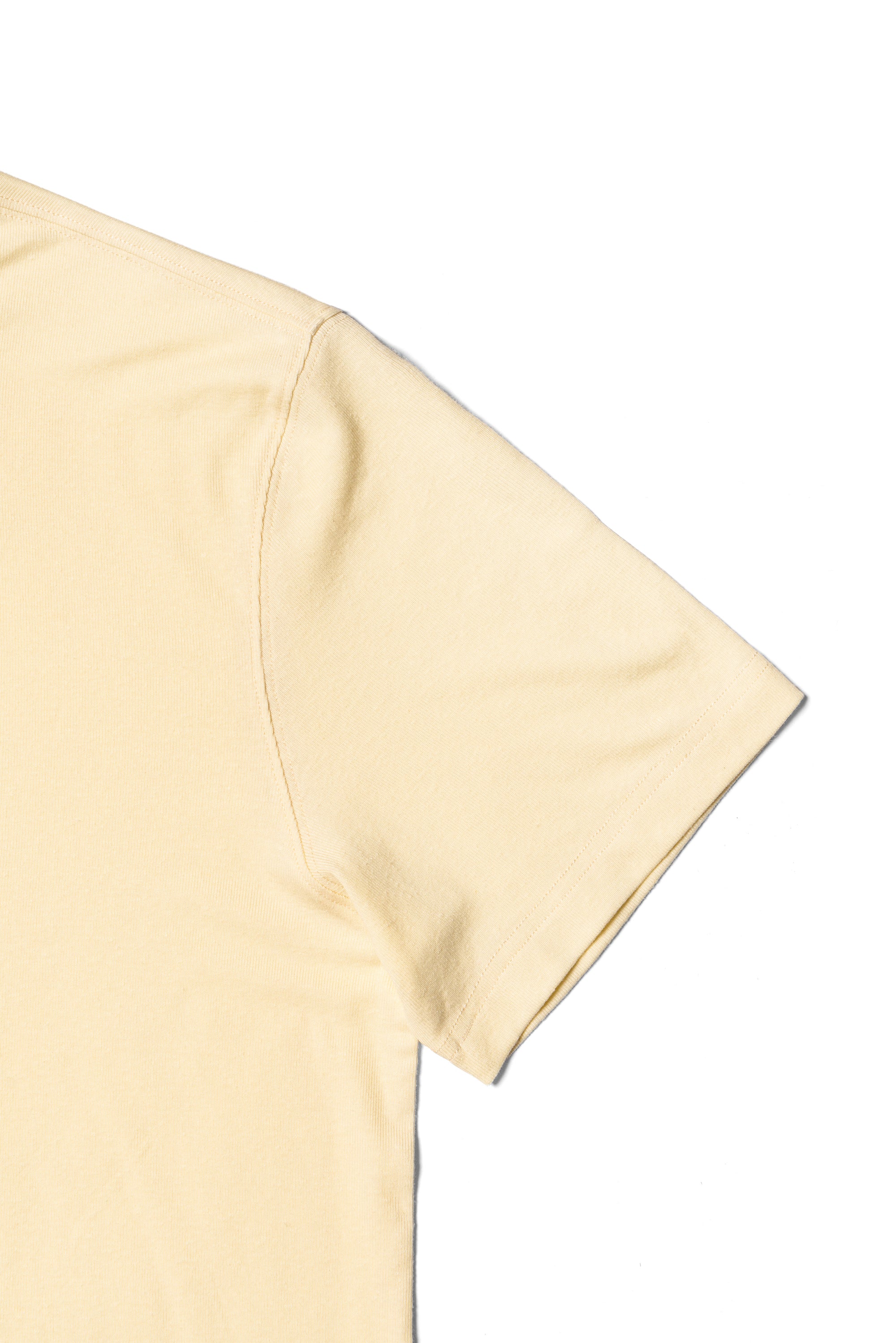 White/Yellow/Pale Blue/Pale Pink Linen Blending Short Sleeve T Shirt