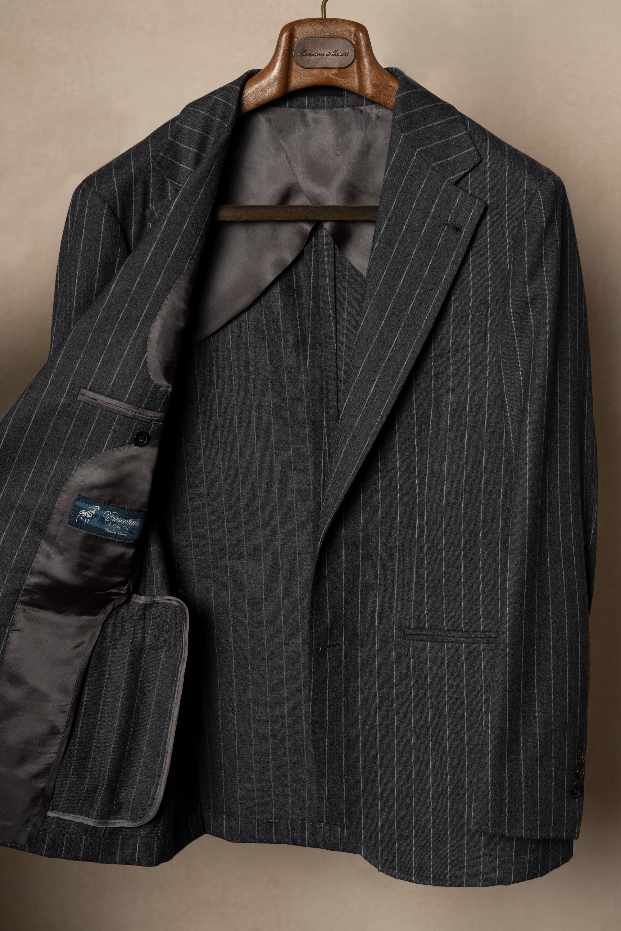 Grey Chalkstripe Flannel Suit #240