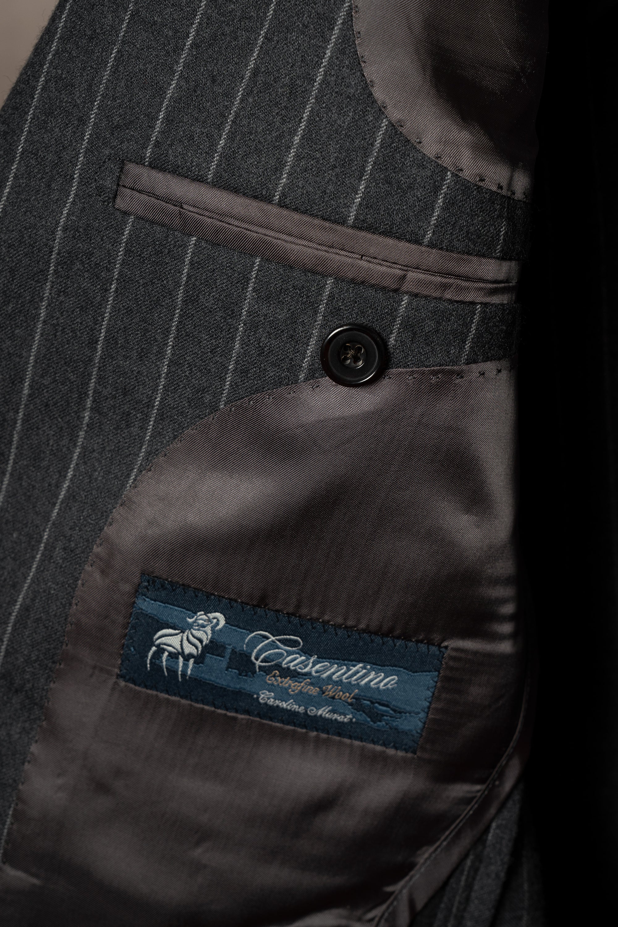 Grey Chalkstripe Flannel Suit #240