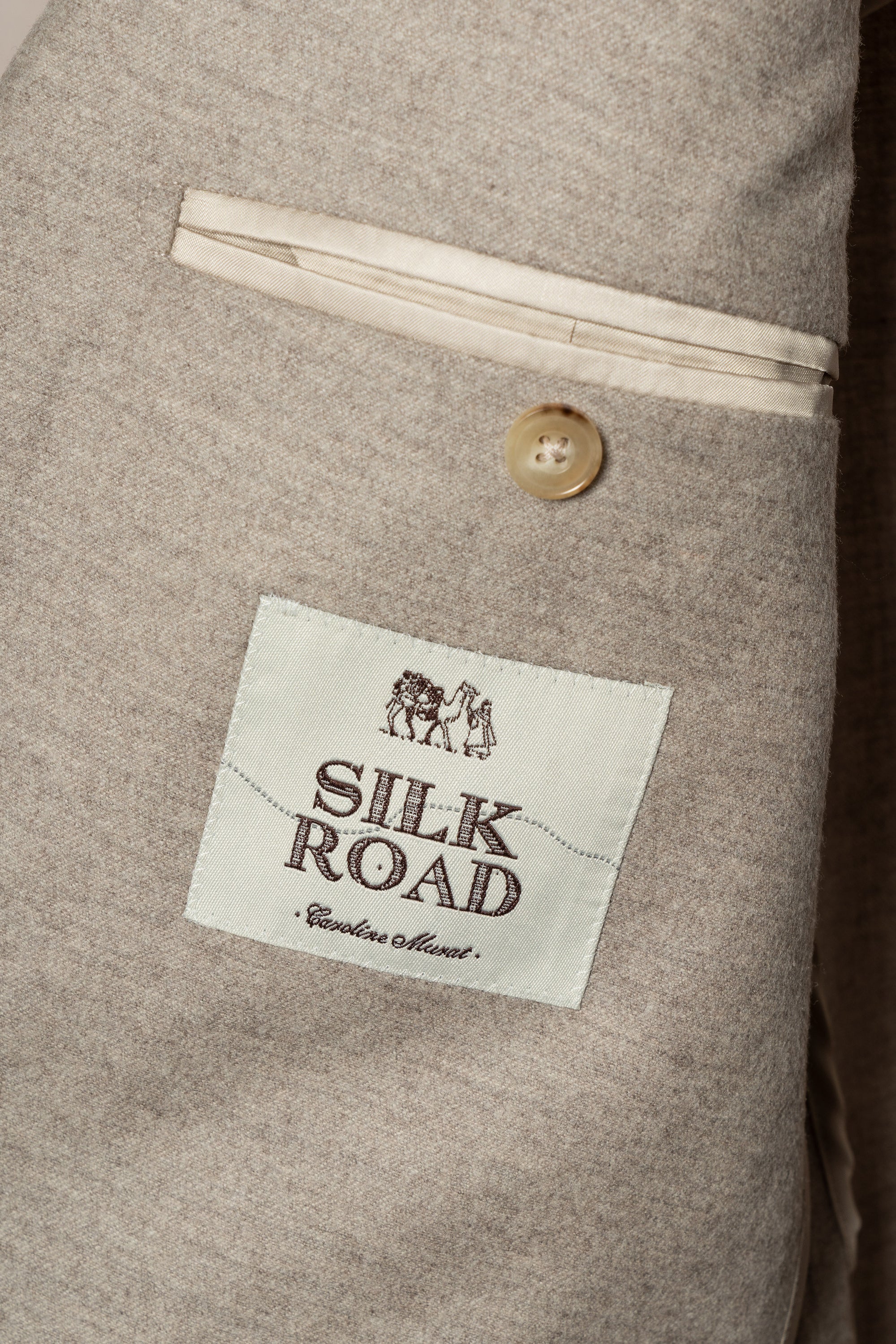 MTO Oatmeal Wool Silk Blending Flannel Suit #18