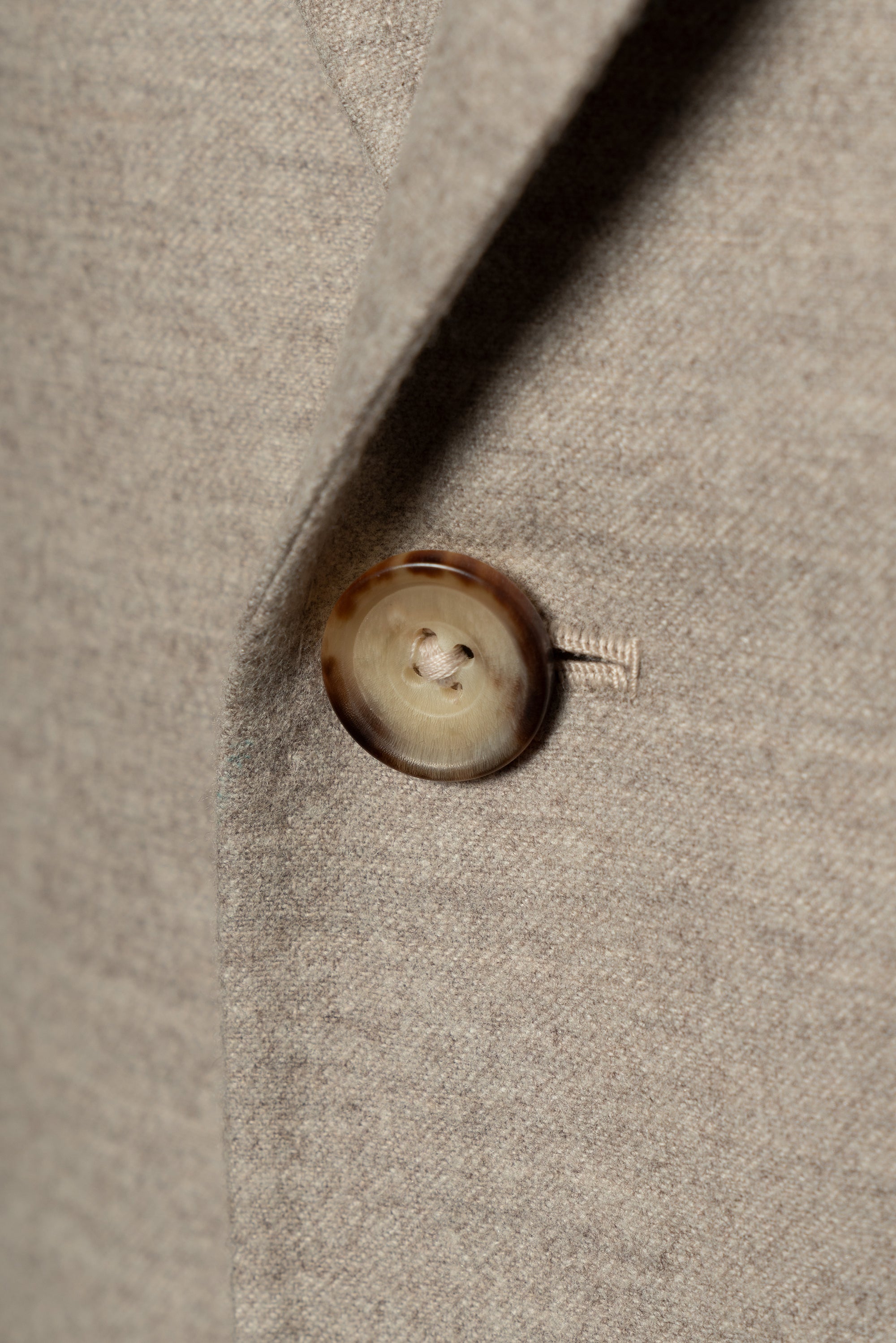 MTO Oatmeal Wool Silk Blending Flannel Suit #18