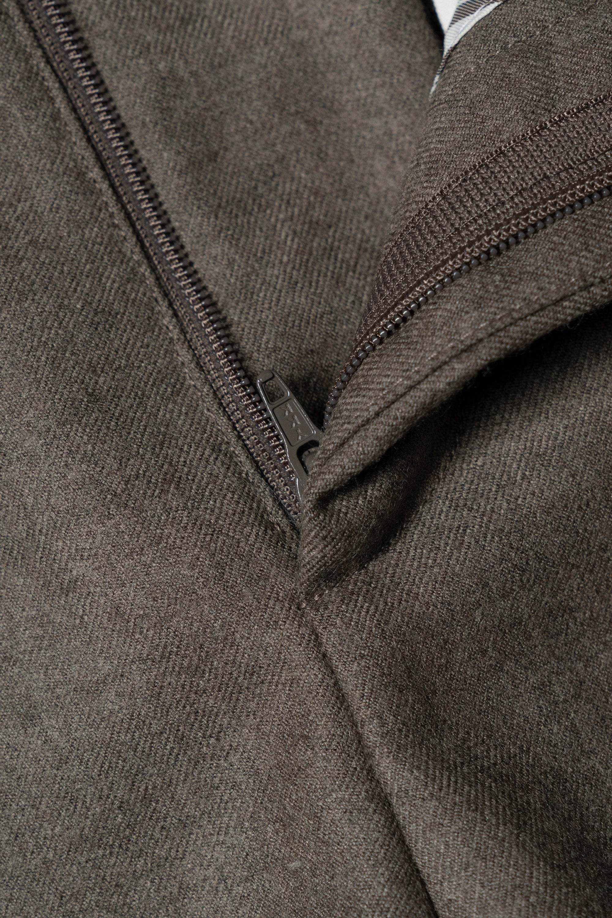 Taupe Worsted Flannel Trousers