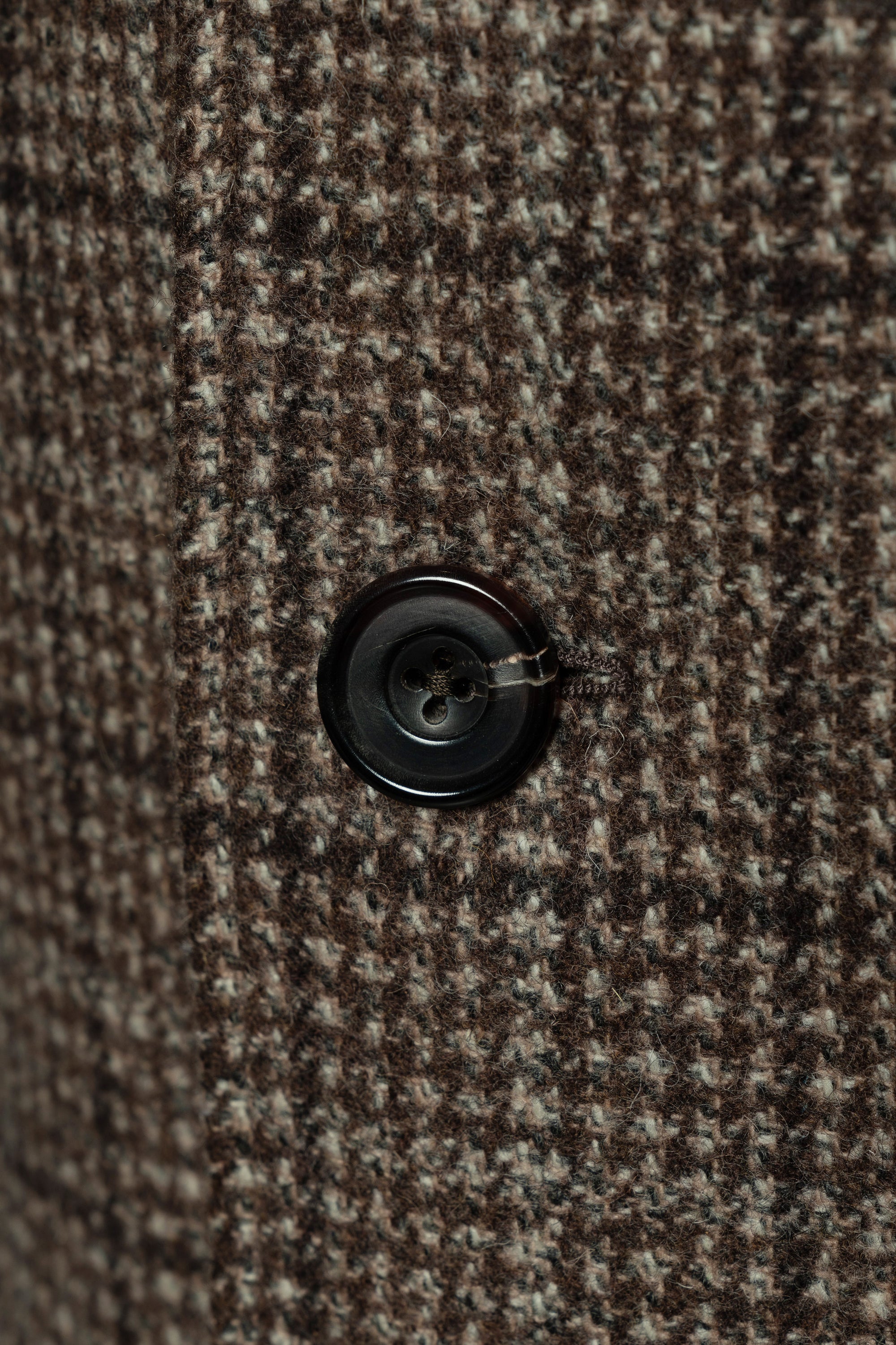 MTO Toffee Windowpane Wool Balmacaan Coat