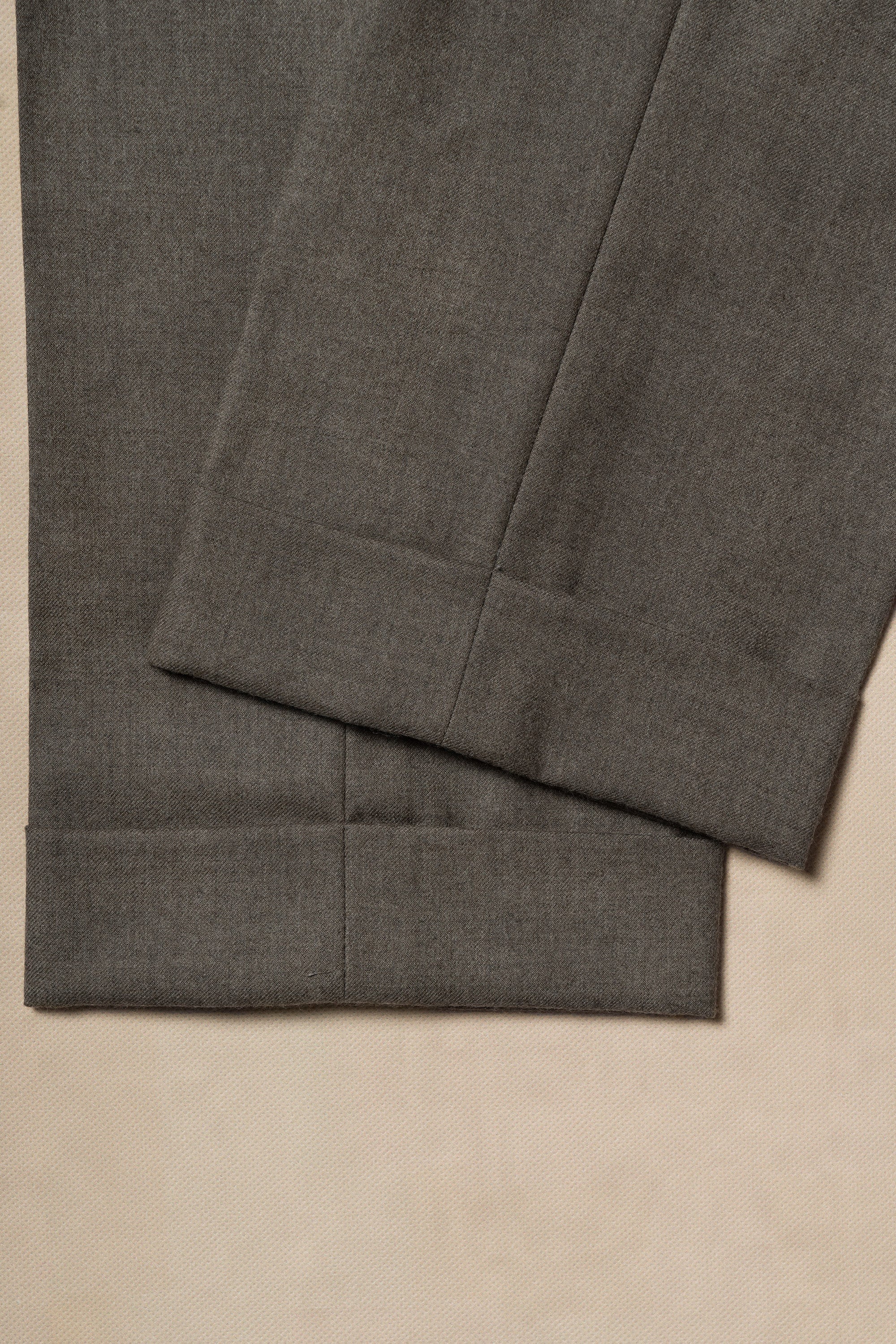 Taupe Worsted Flannel Trousers