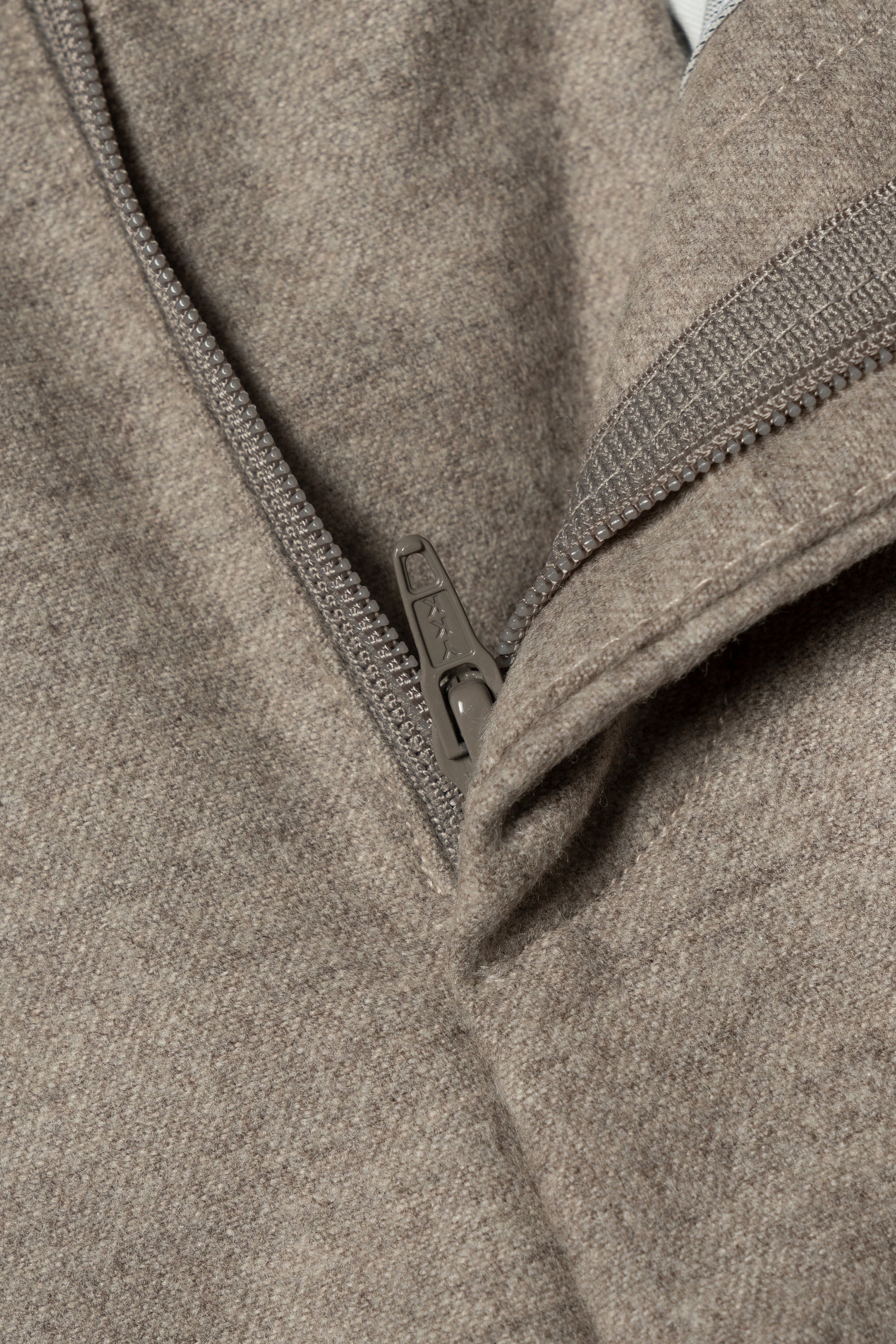 MTO Oatmeal Wool Silk Blending Flannel Suit #18