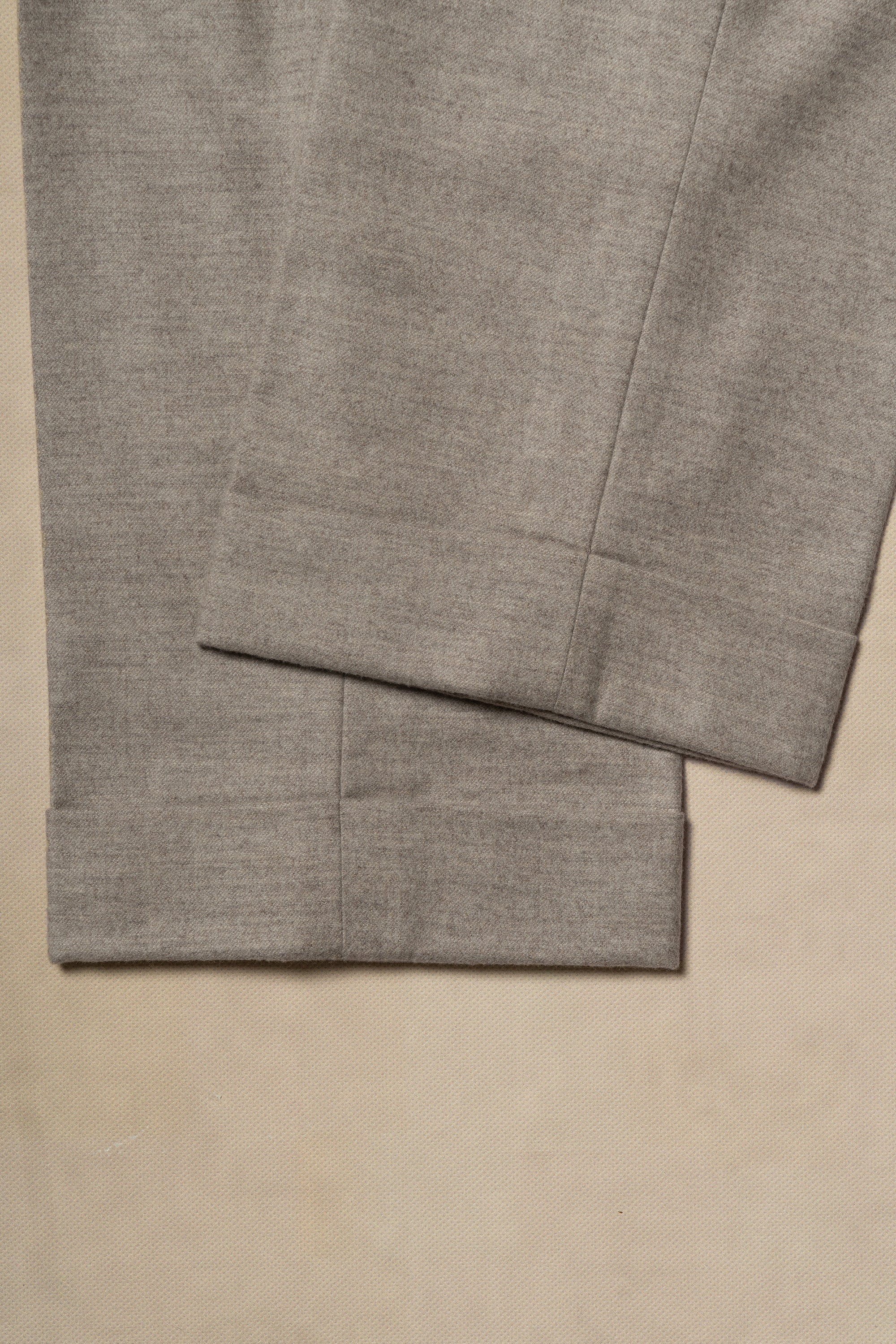 MTO Oatmeal Wool Silk Blending Flannel Suit #18