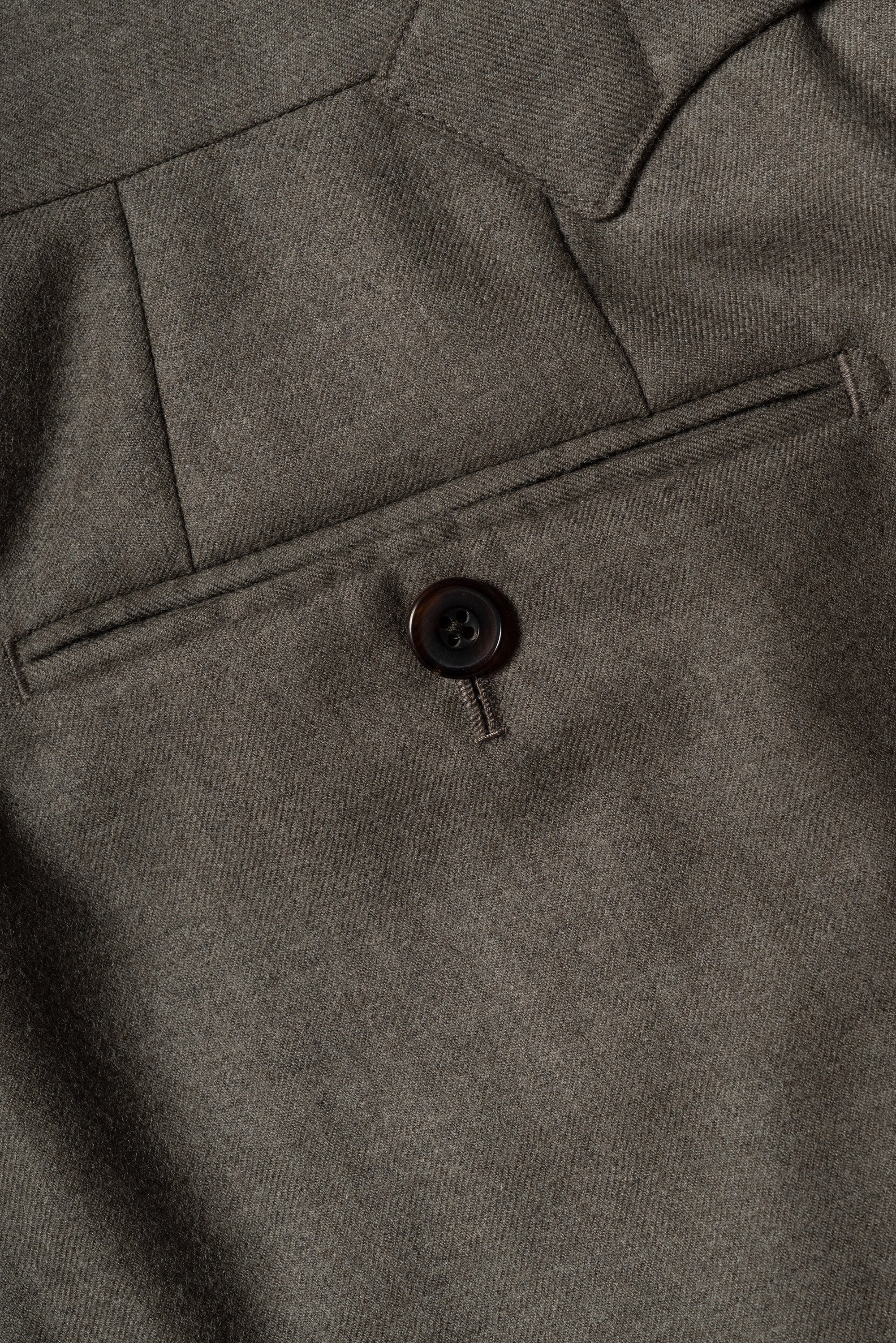 Taupe Worsted Flannel Trousers