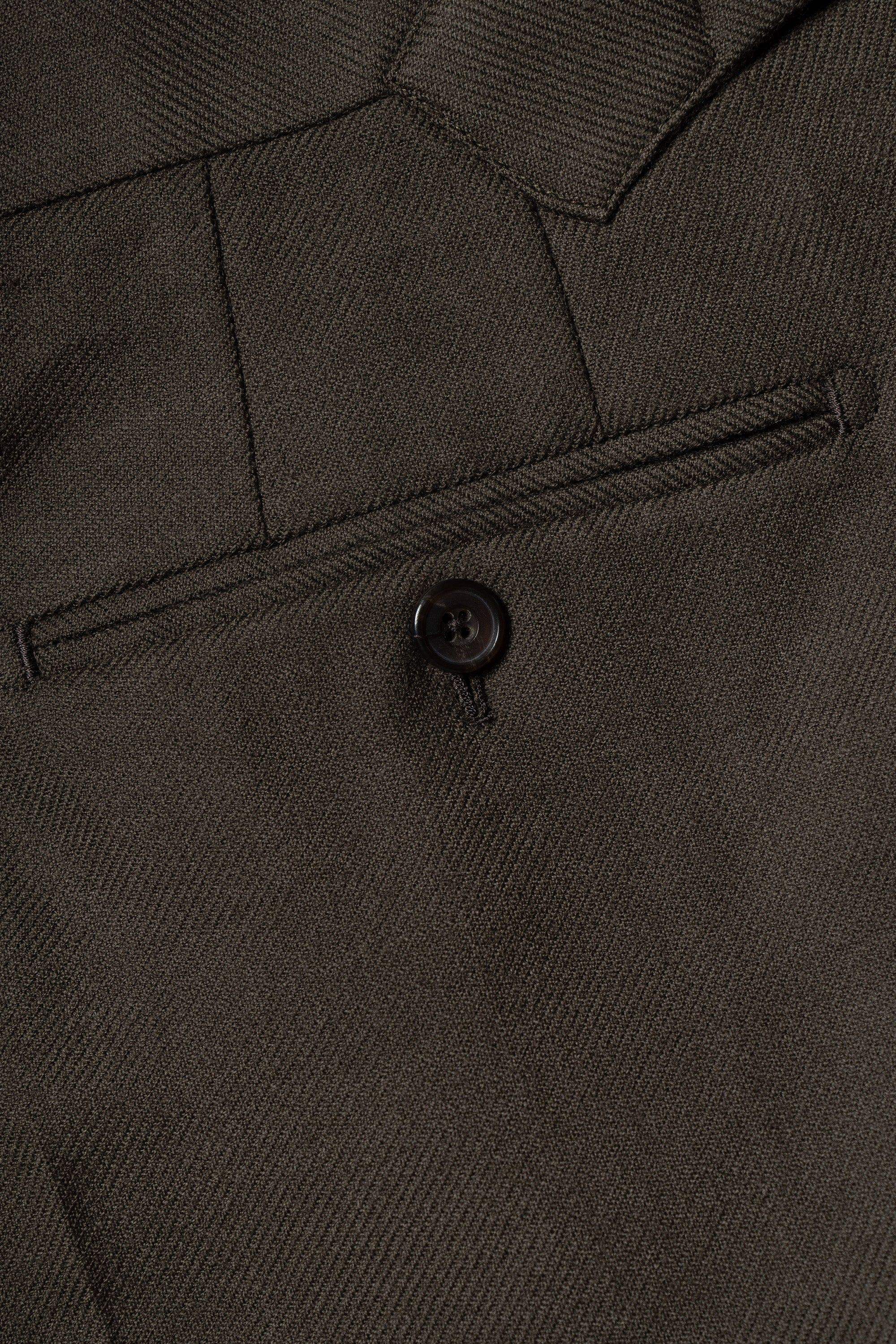 Coffee Heavy Weight Twill Wool Trousers