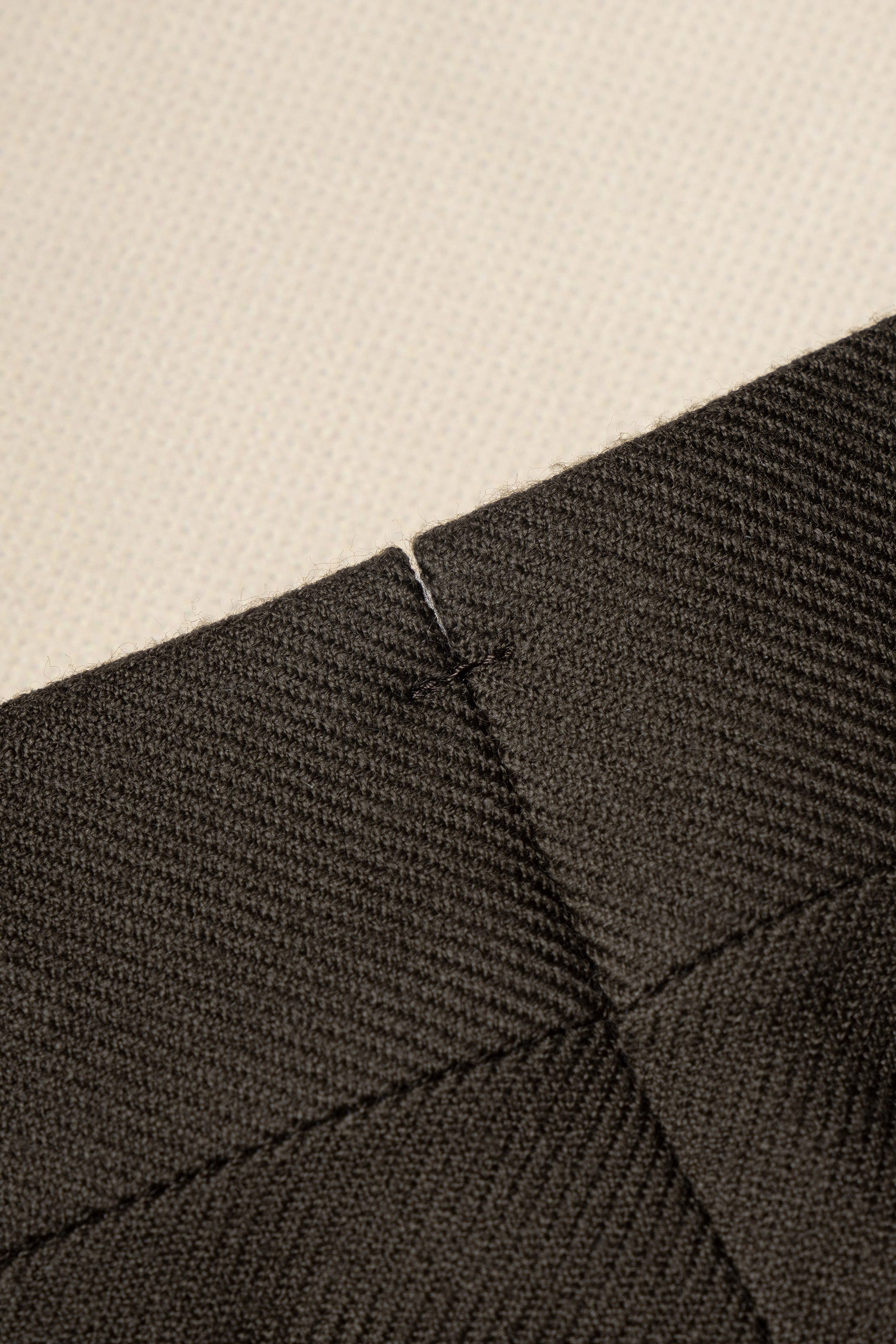 Coffee Heavy Weight Twill Wool Trousers