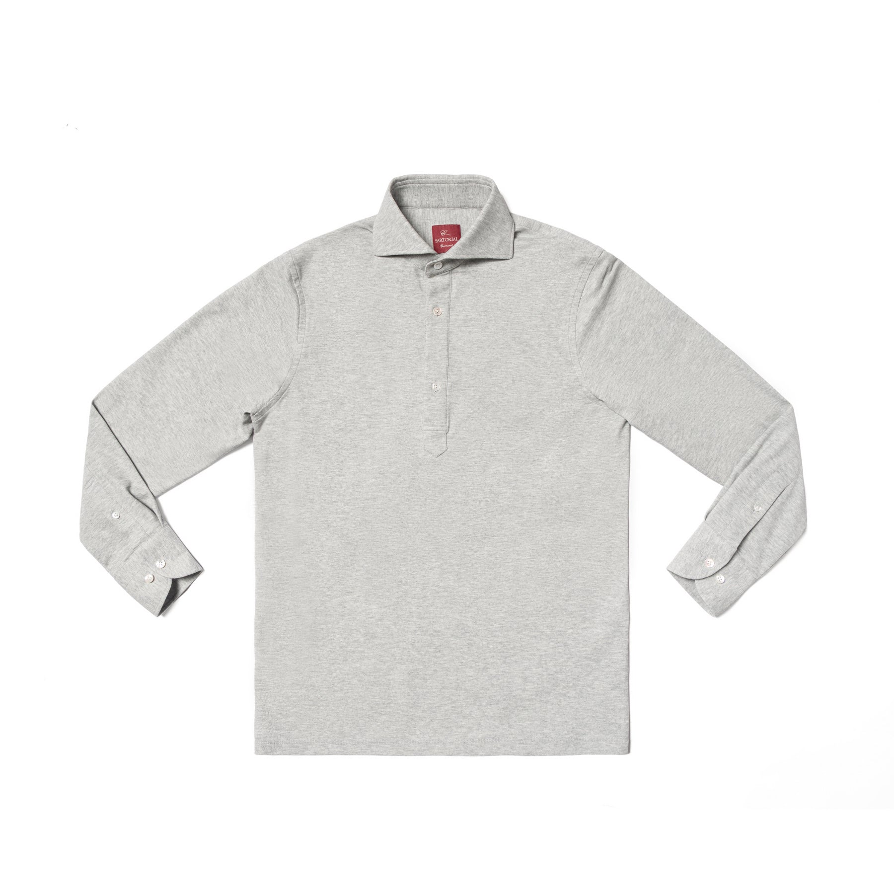 Grey Cotton Blending Polo Shirt #2209