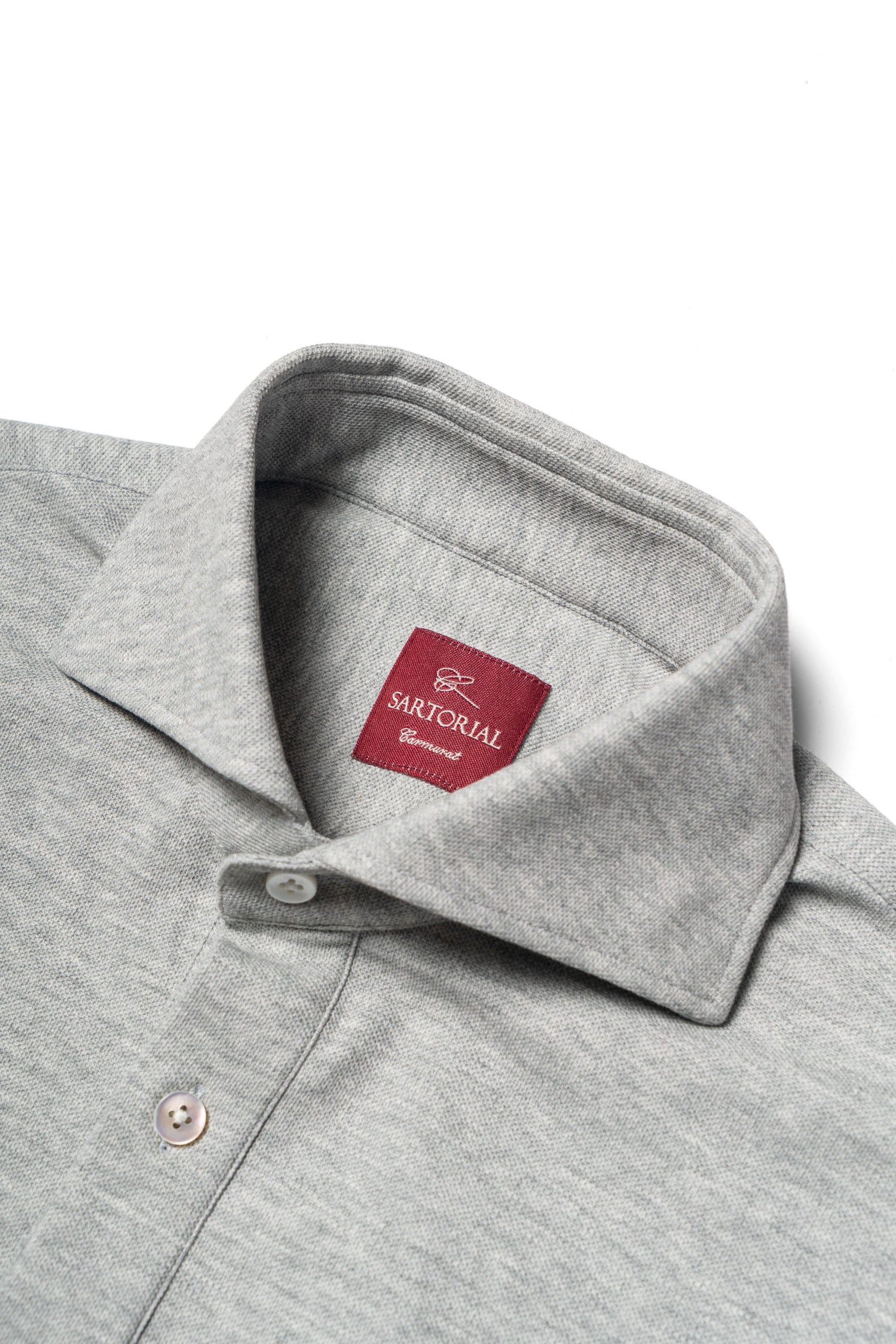 Grey Cotton Blending Polo Shirt #2209
