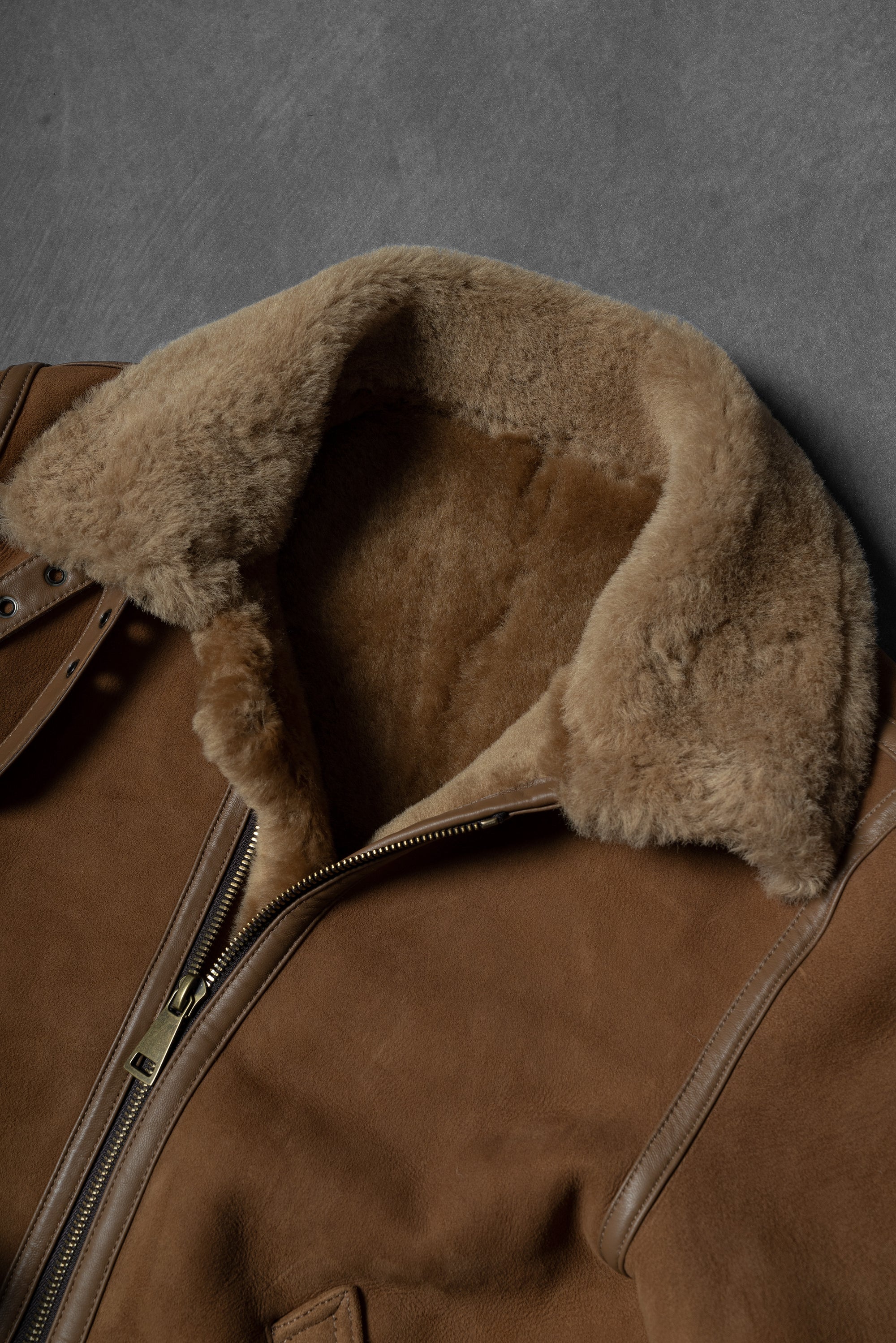 Tobacco Lambskin Shearling B3 Flight Jacket