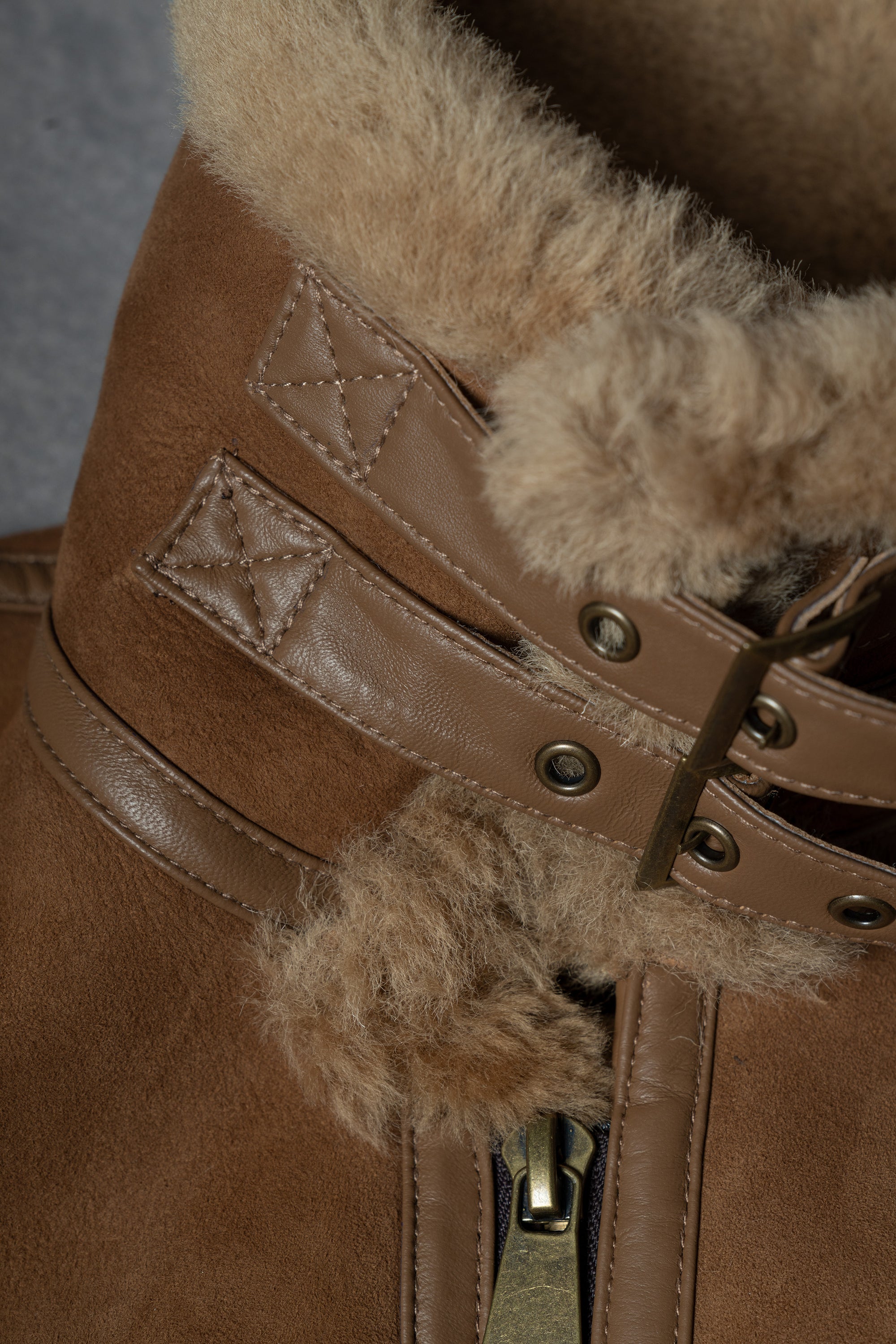 Tobacco Lambskin Shearling B3 Flight Jacket
