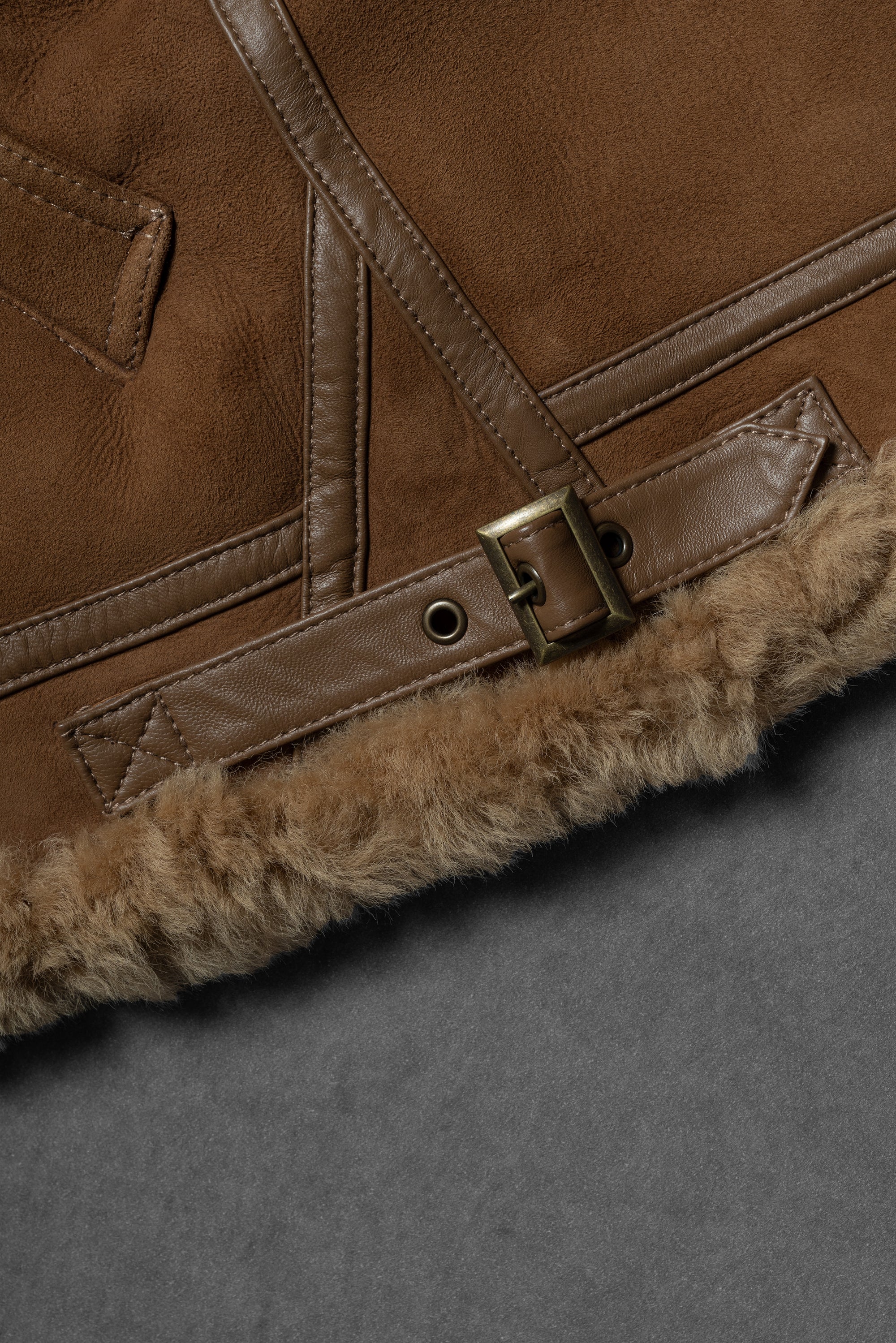 Tobacco Lambskin Shearling B3 Flight Jacket
