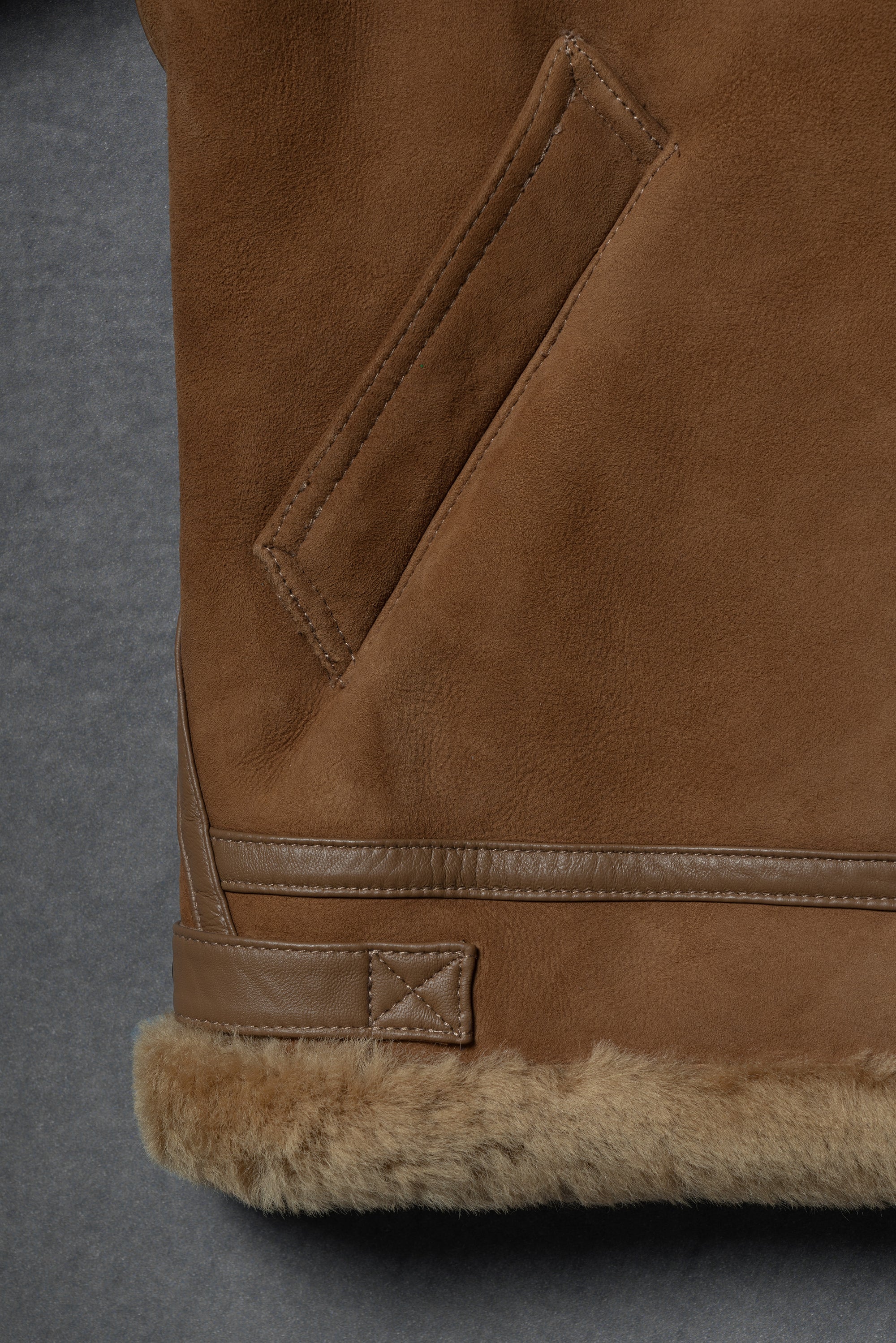 Tobacco Lambskin Shearling B3 Flight Jacket