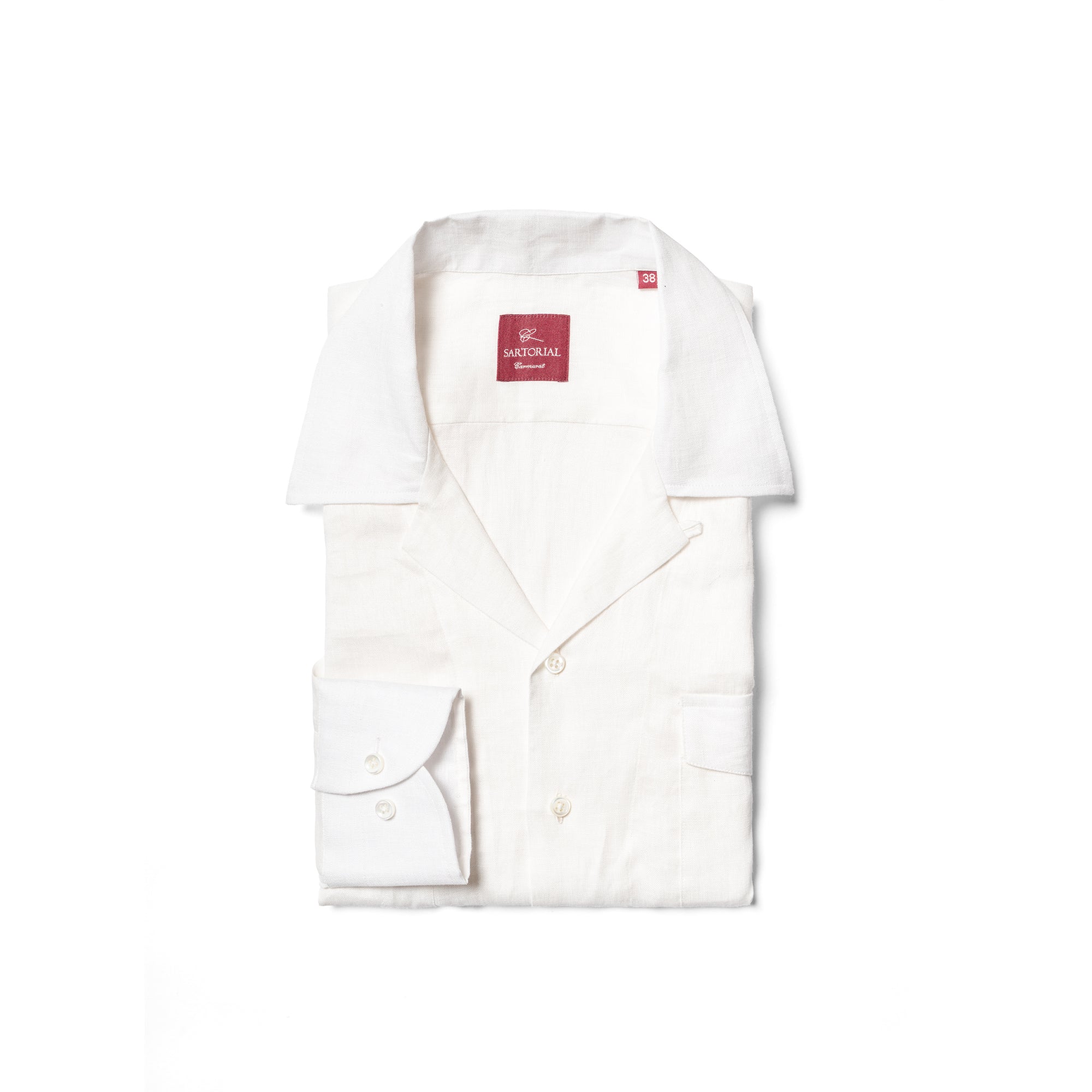 Off White Cuban Collar Linen Shirt #104