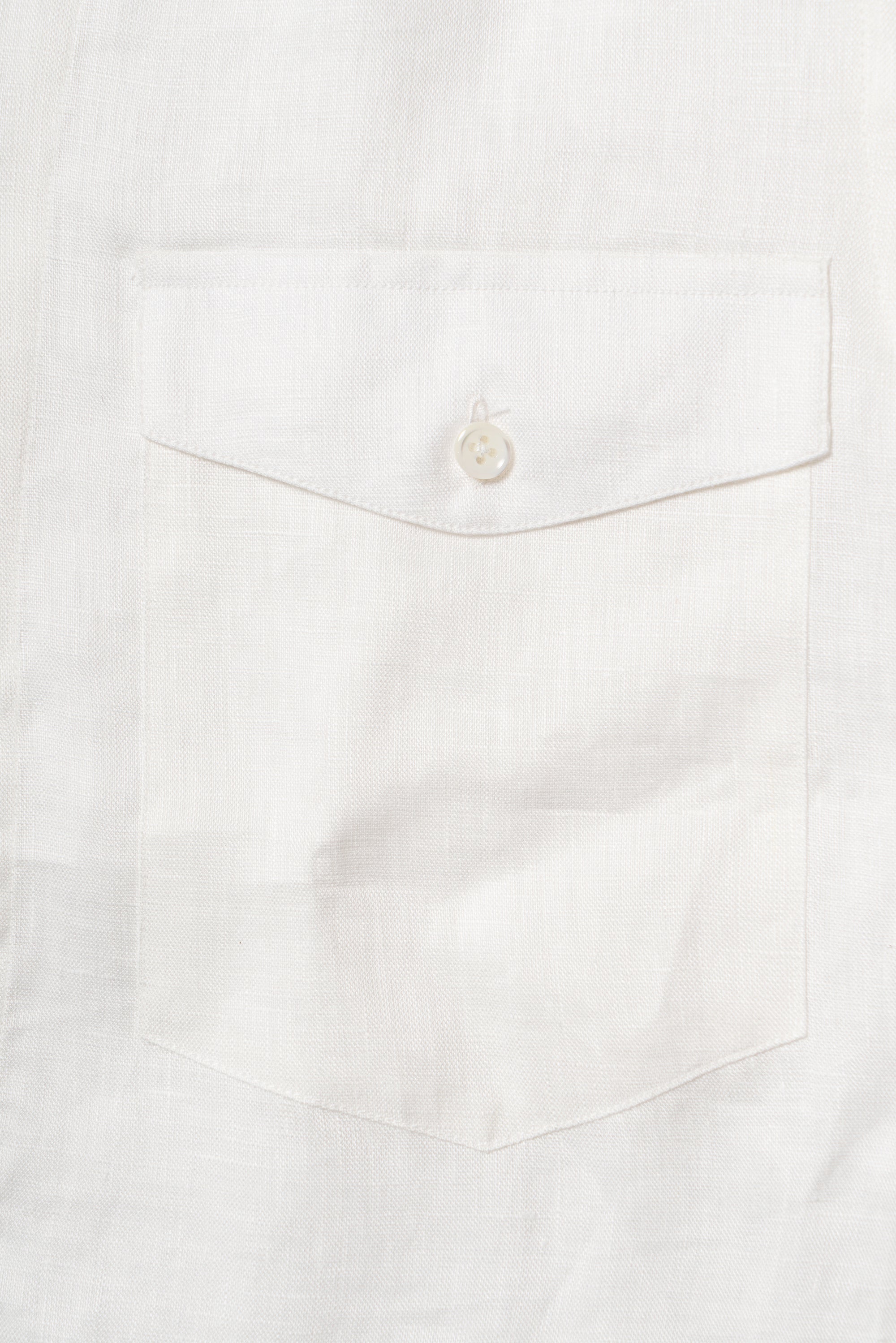 Off White Cuban Collar Linen Shirt #104