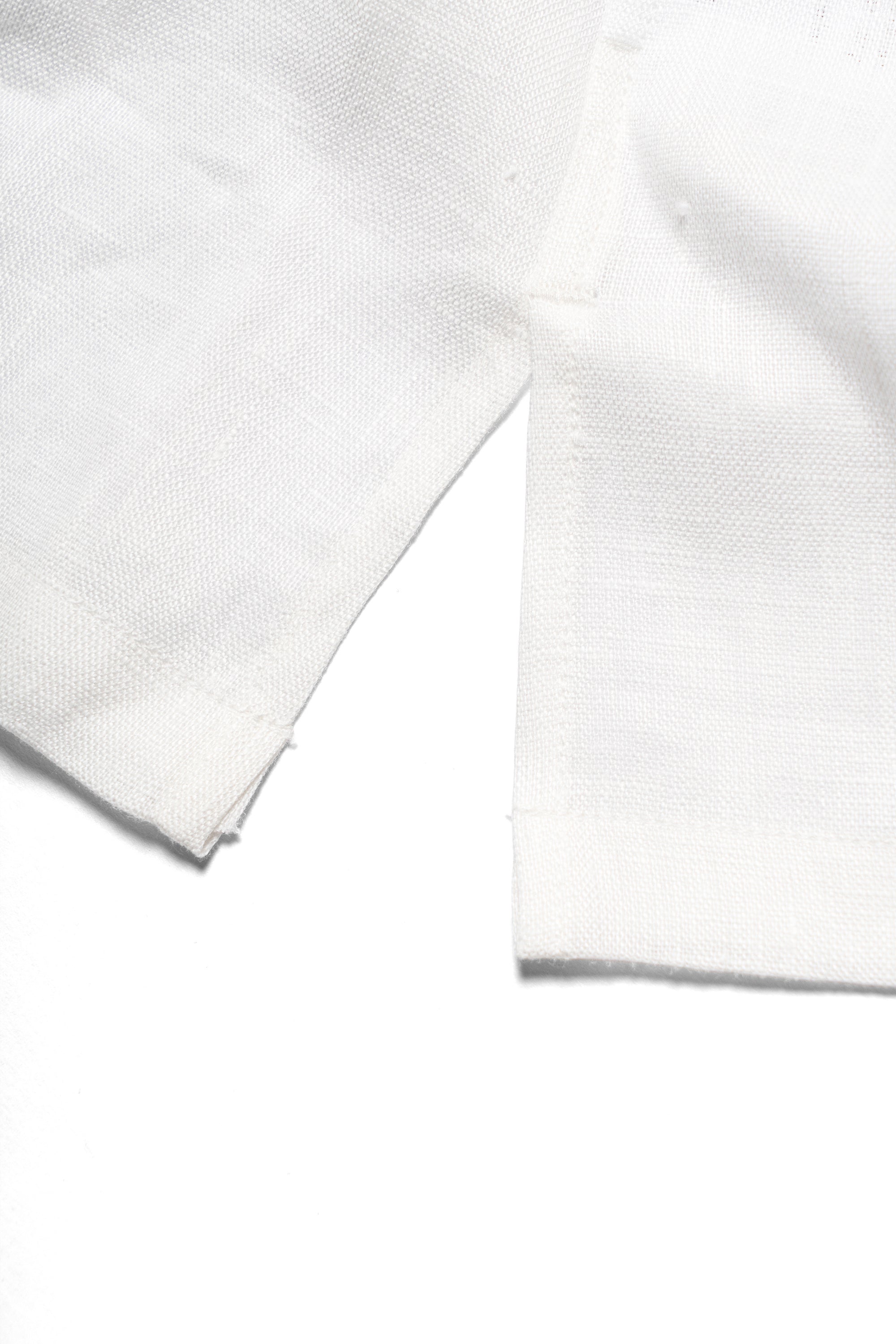 Off White Cuban Collar Linen Shirt #104